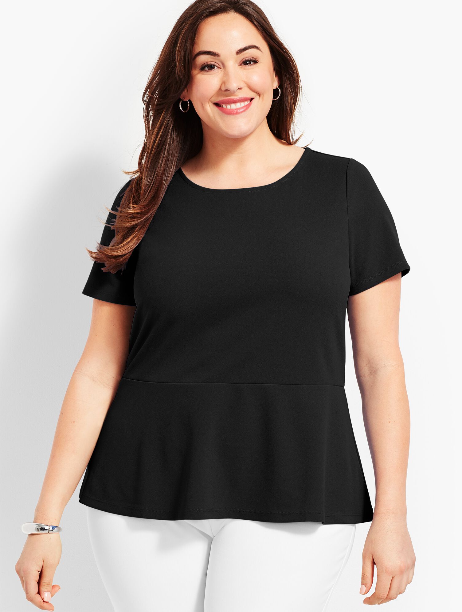 Crewneck Peplum Top