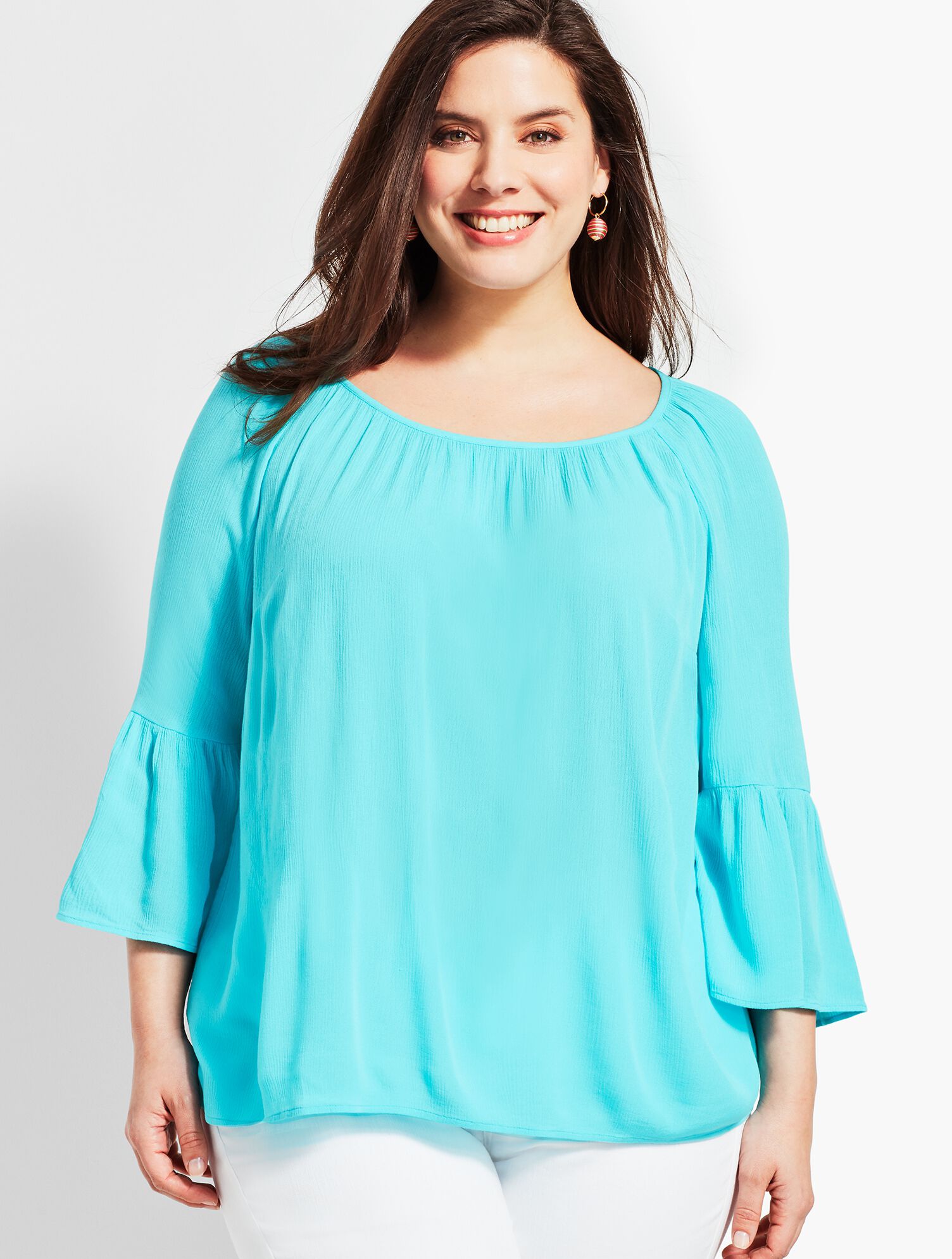 Plus Size Lightweight Gauze Tunic