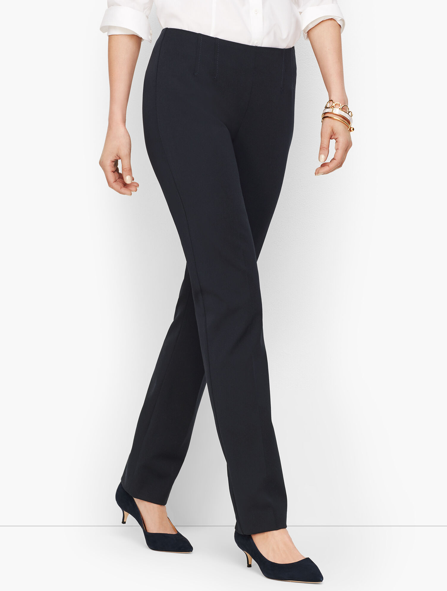 Refined Bi-Stretch Side-Zip Straight-Leg - Curvy Fit