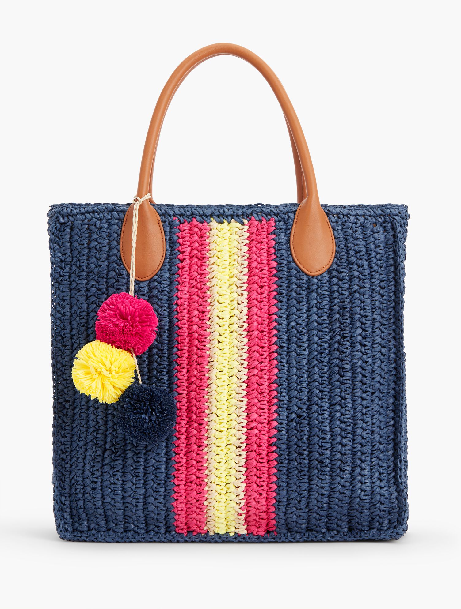 Paper Straw Stripe Tote