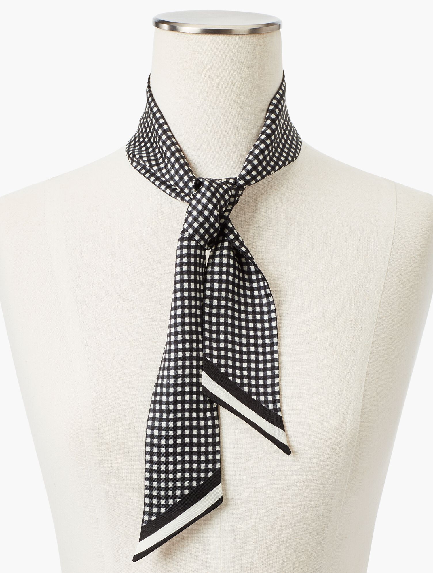 Boxed Gingham Mini Scarf