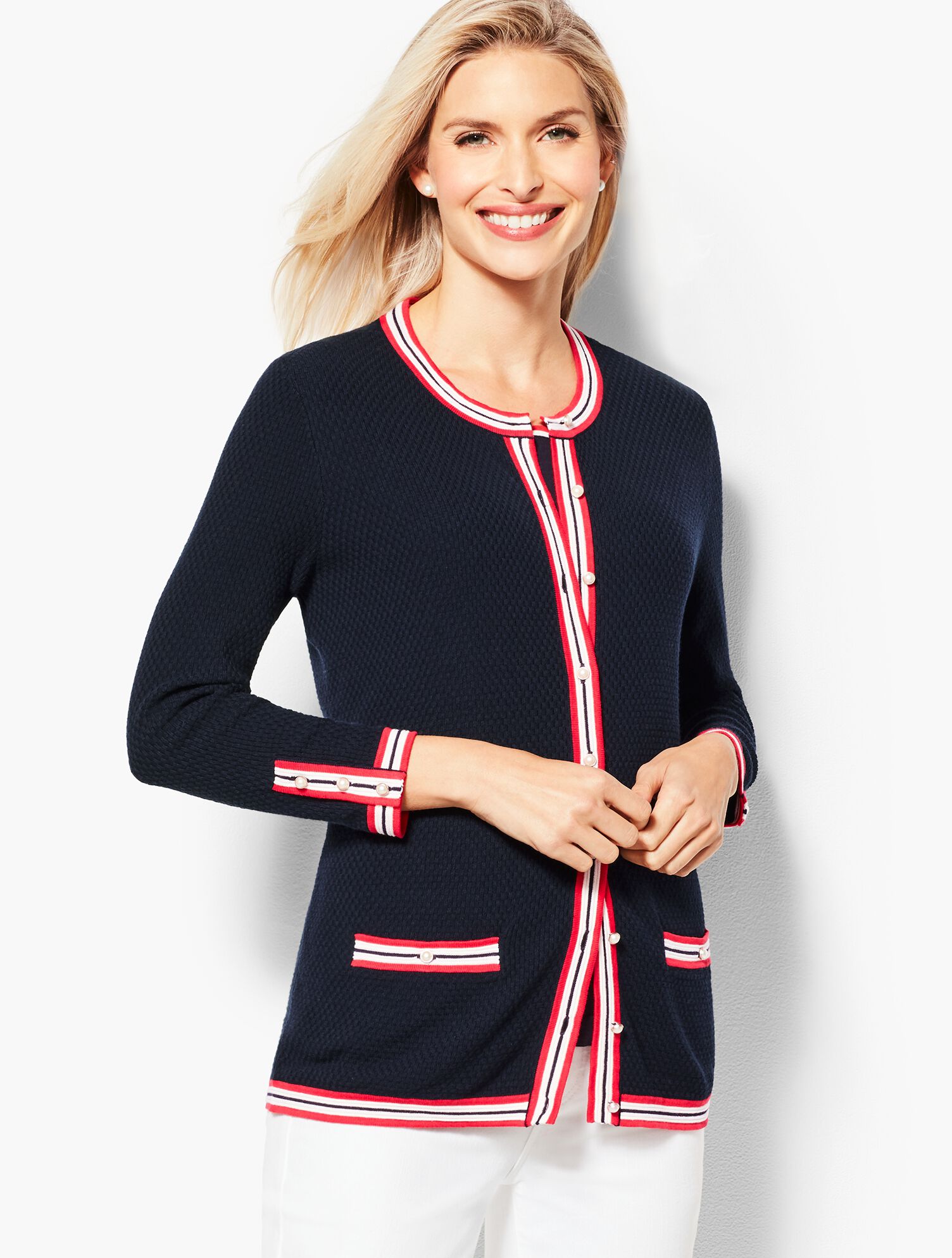 Textured Tipped Cardigan