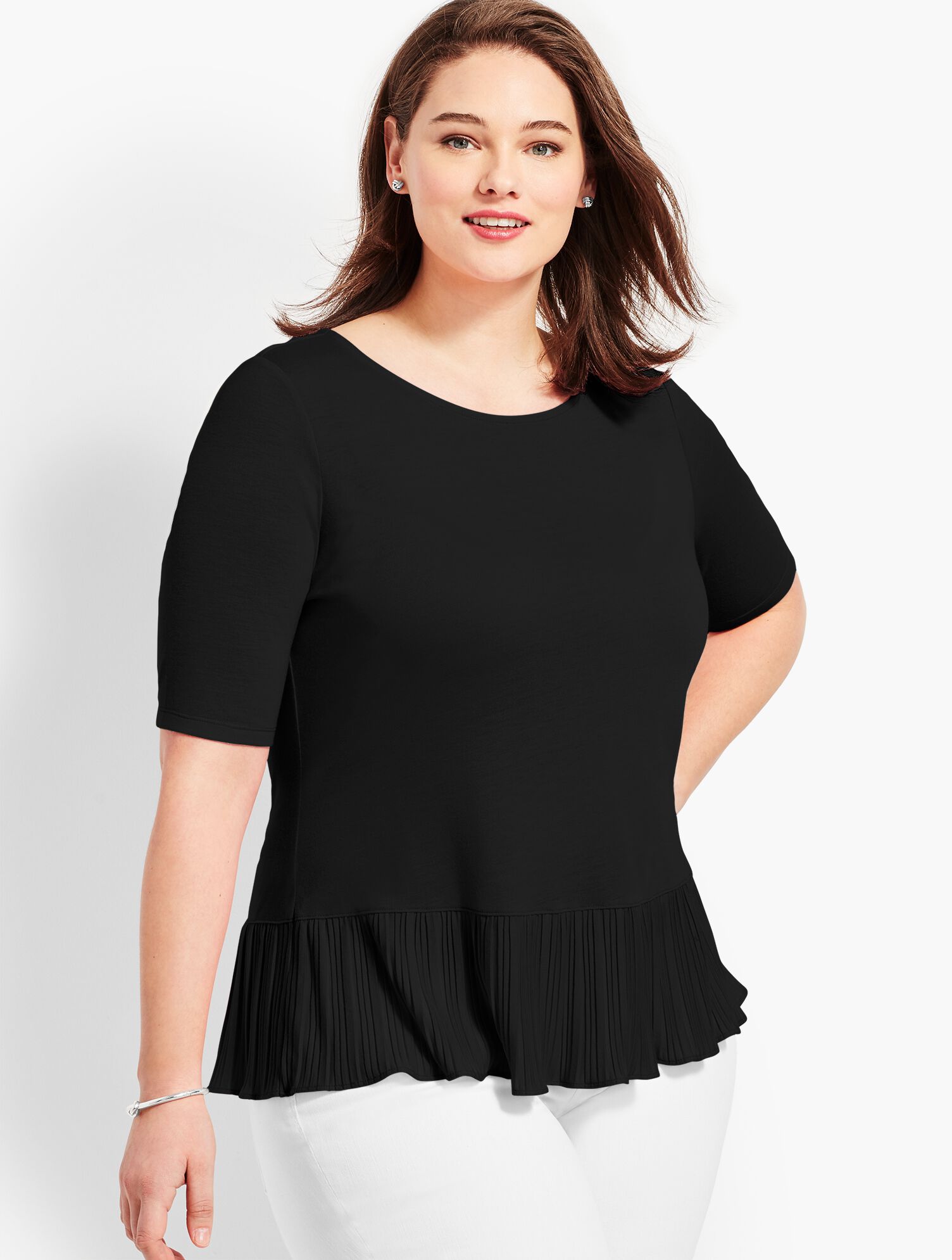Pleated-Hem Top