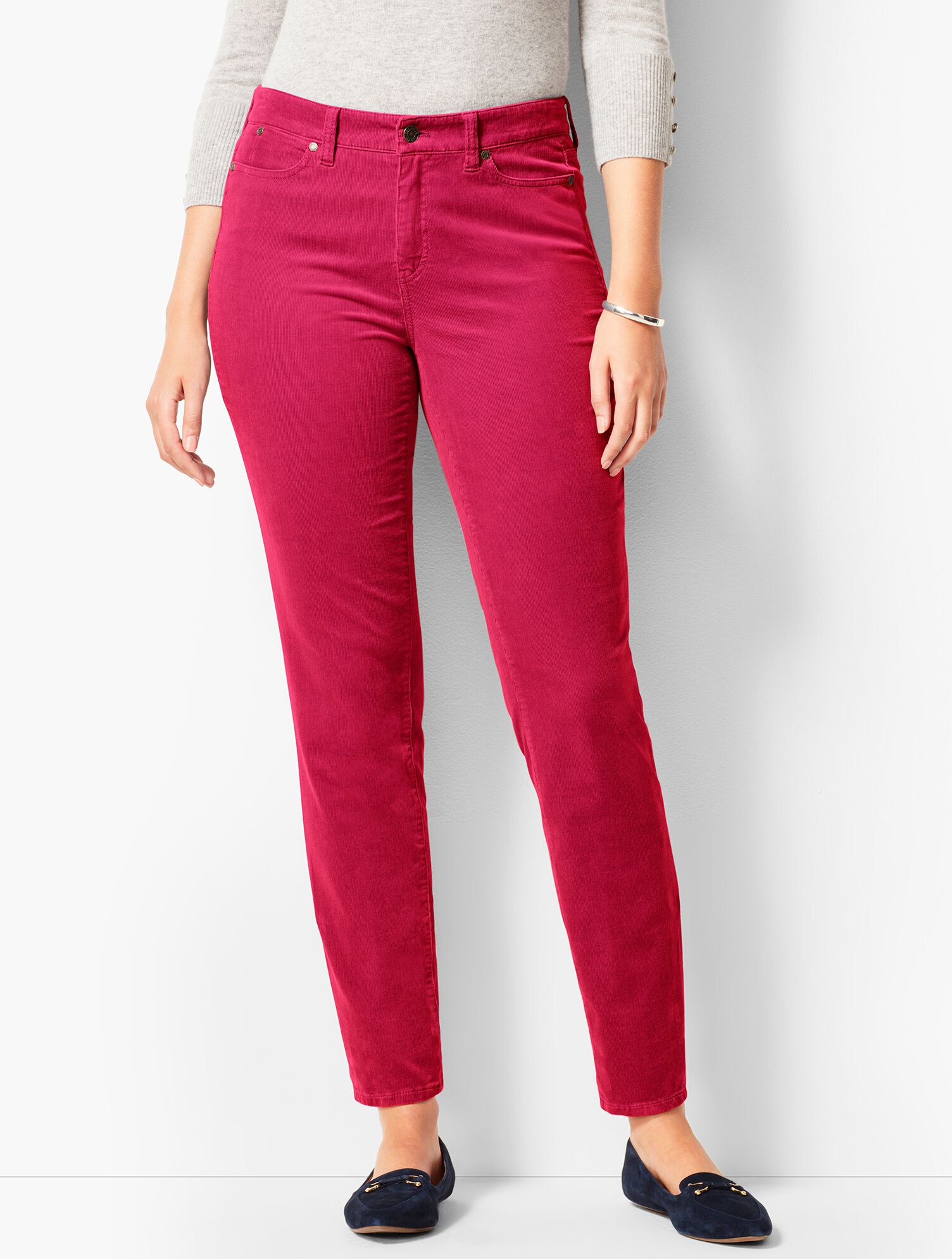 Slim Ankle Pants - Cords - Curvy Fit