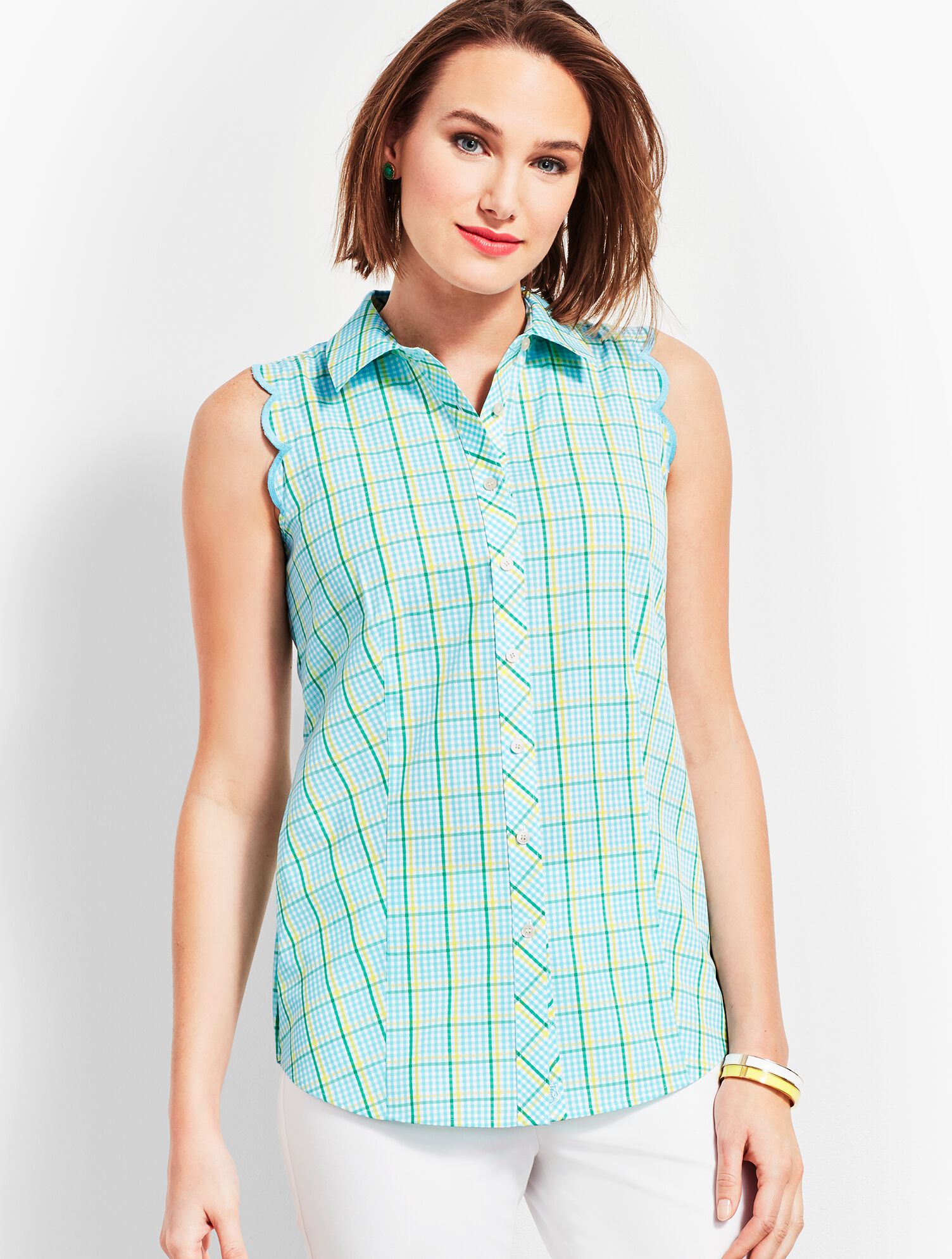 Scallop Shirt-Island Check