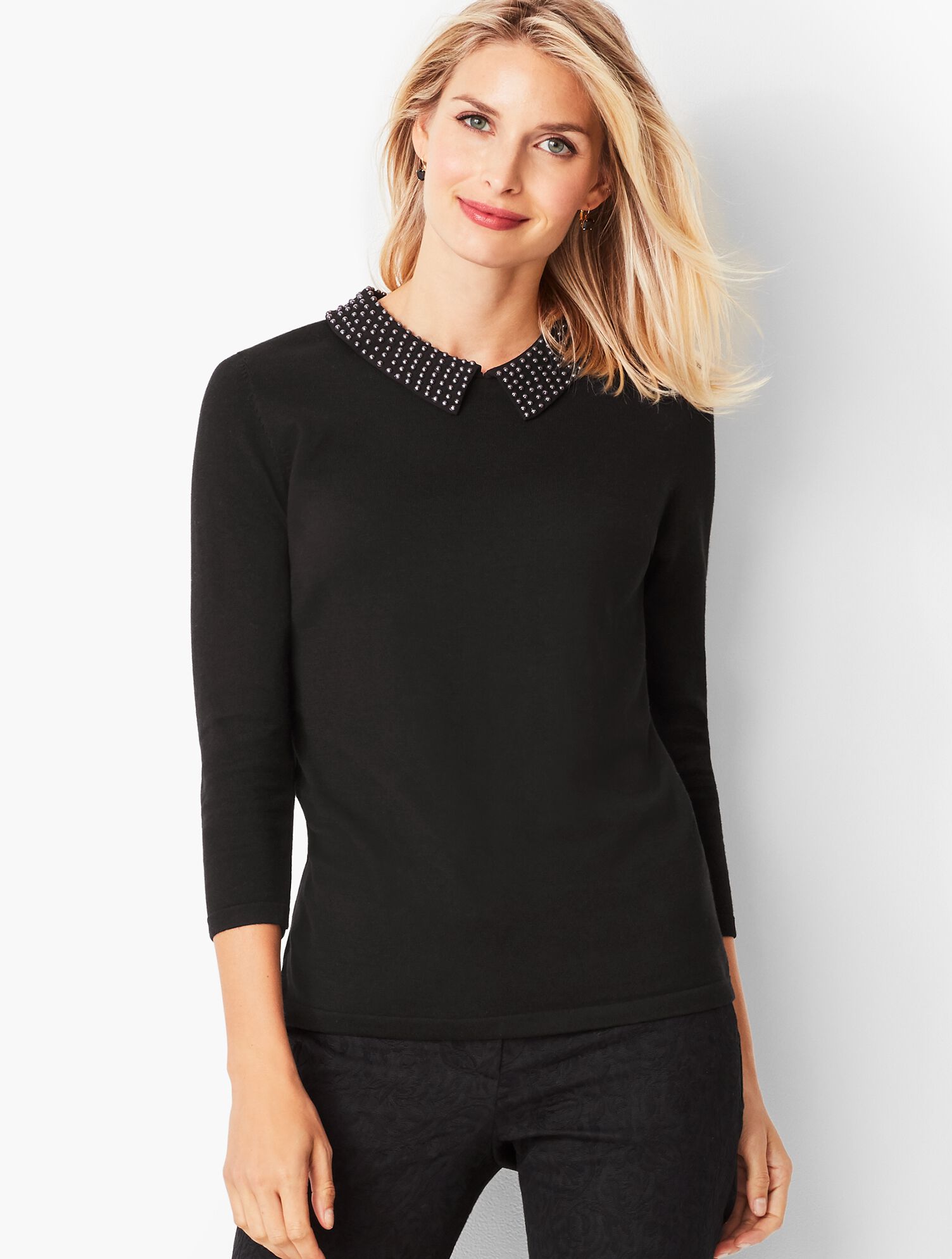 Pearl-Embellished Top