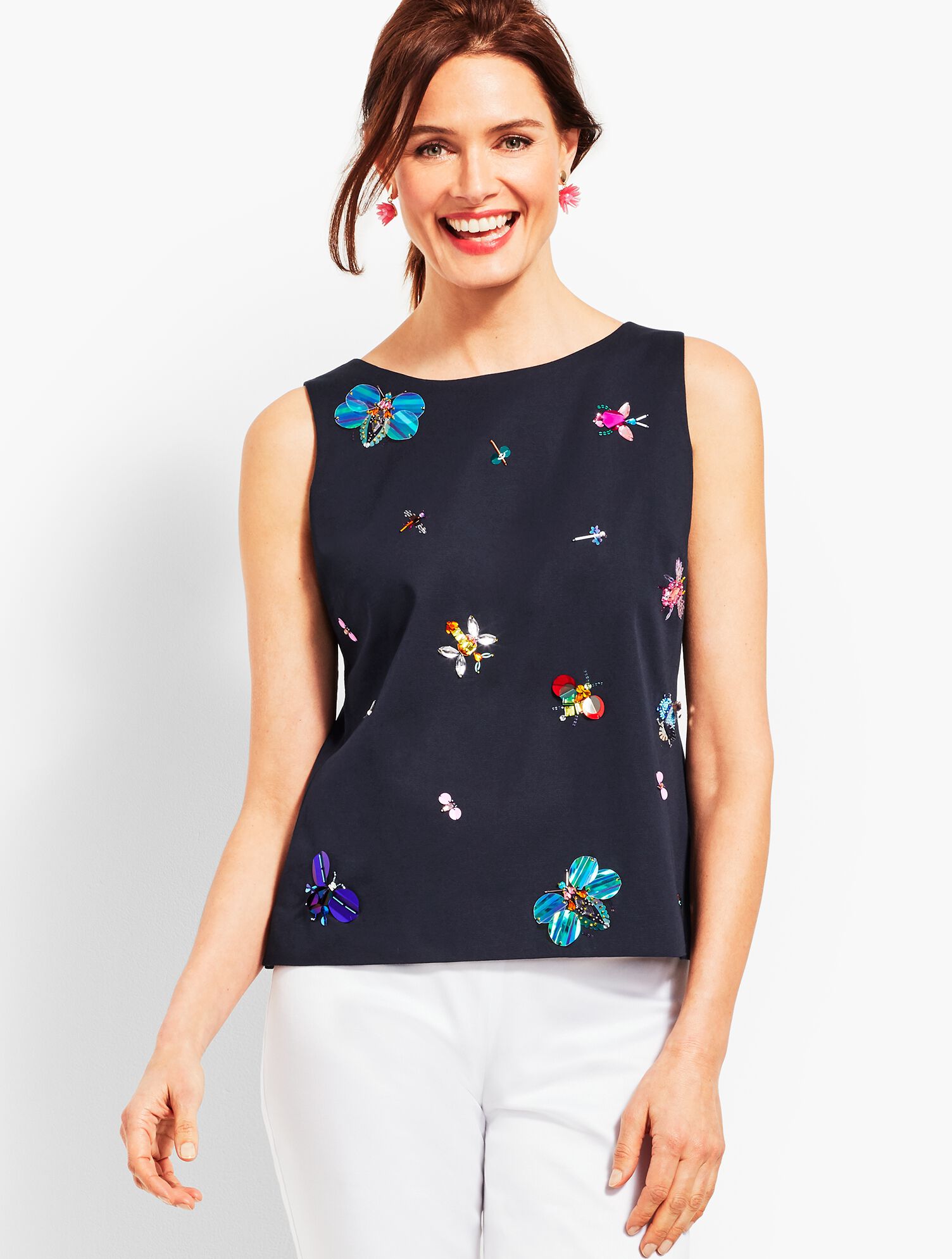 Faille Embellished Shell 