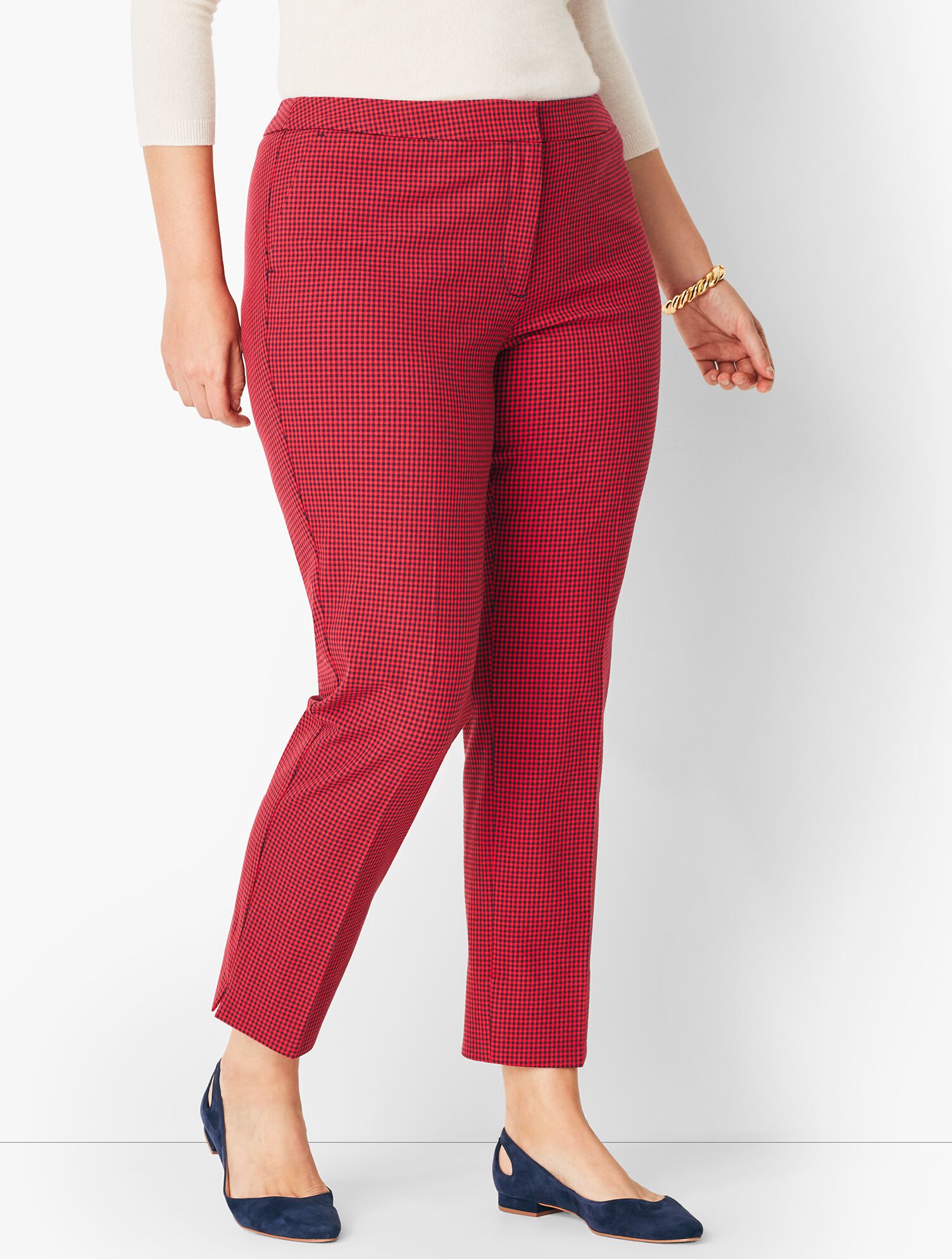 Plus Size Talbots Hampshire Ankle Pants - Mini Check