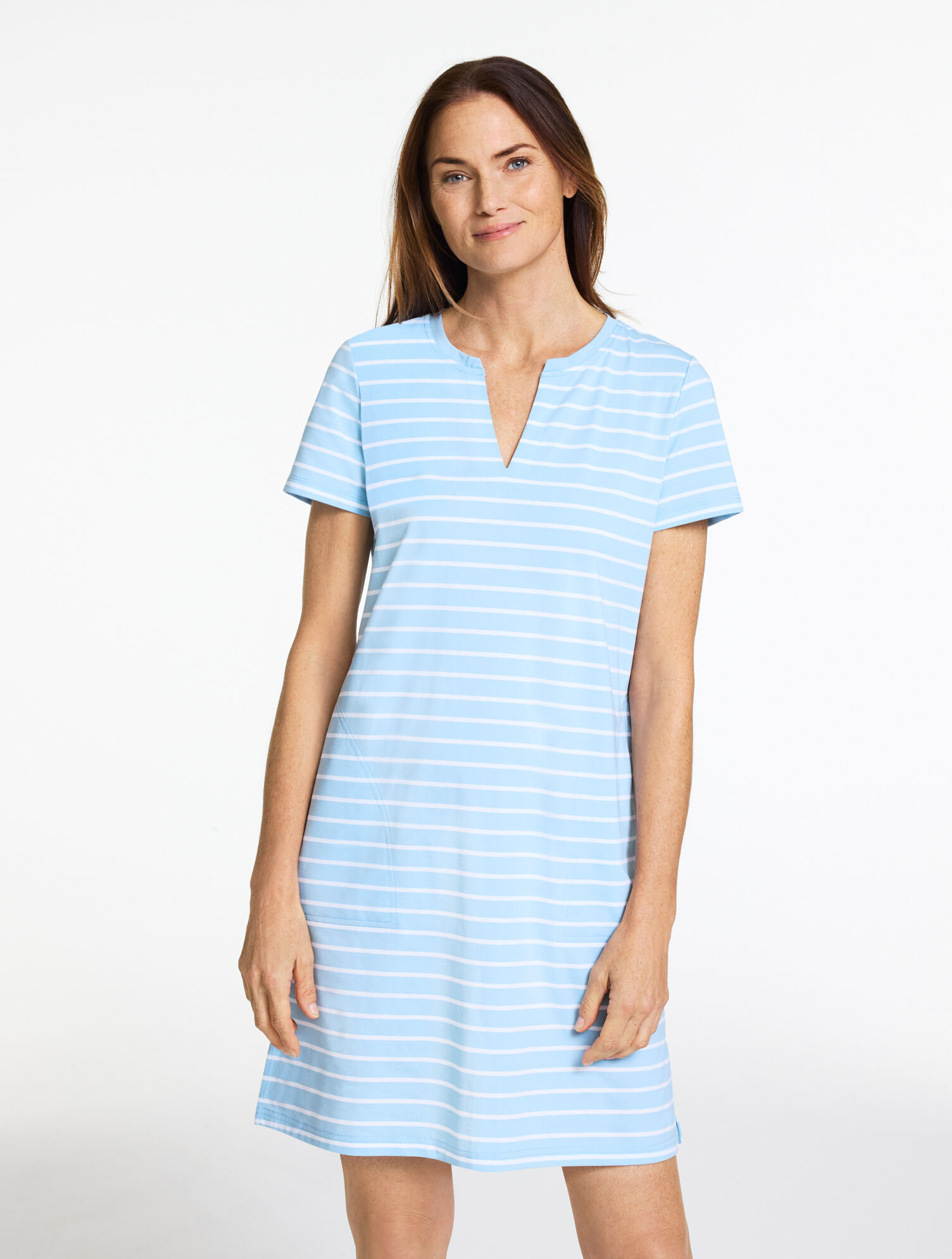 Luxe Jersey T-Shirt Dress - Fanciful Stripe