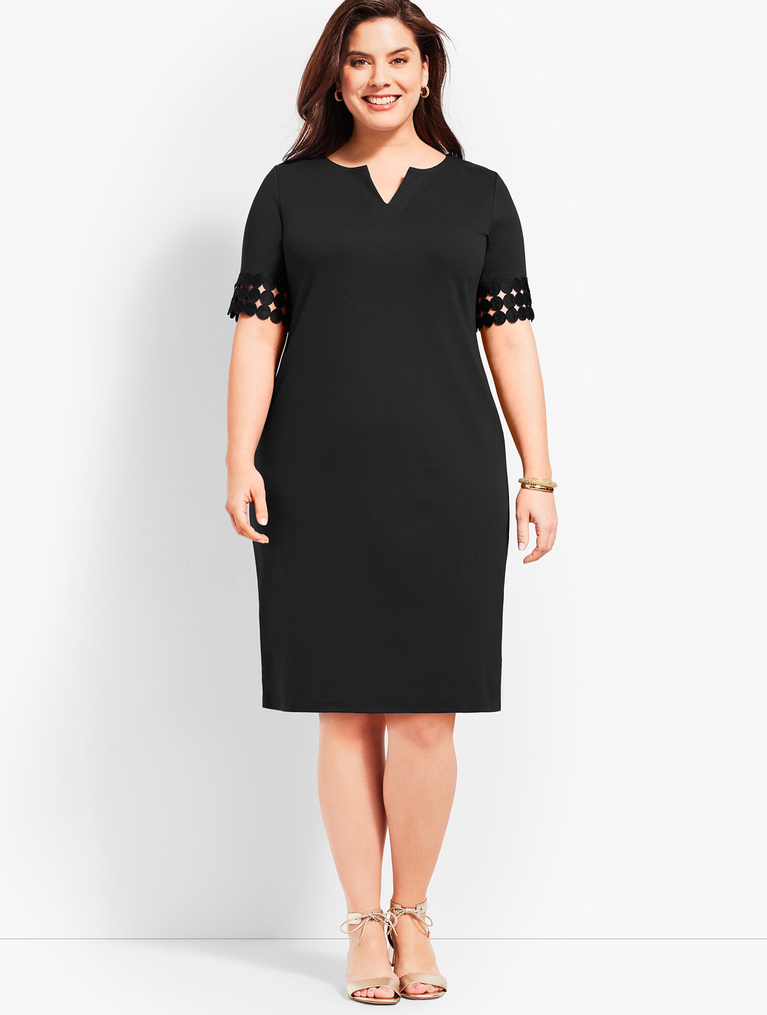 Lace Elbow Shift Dress