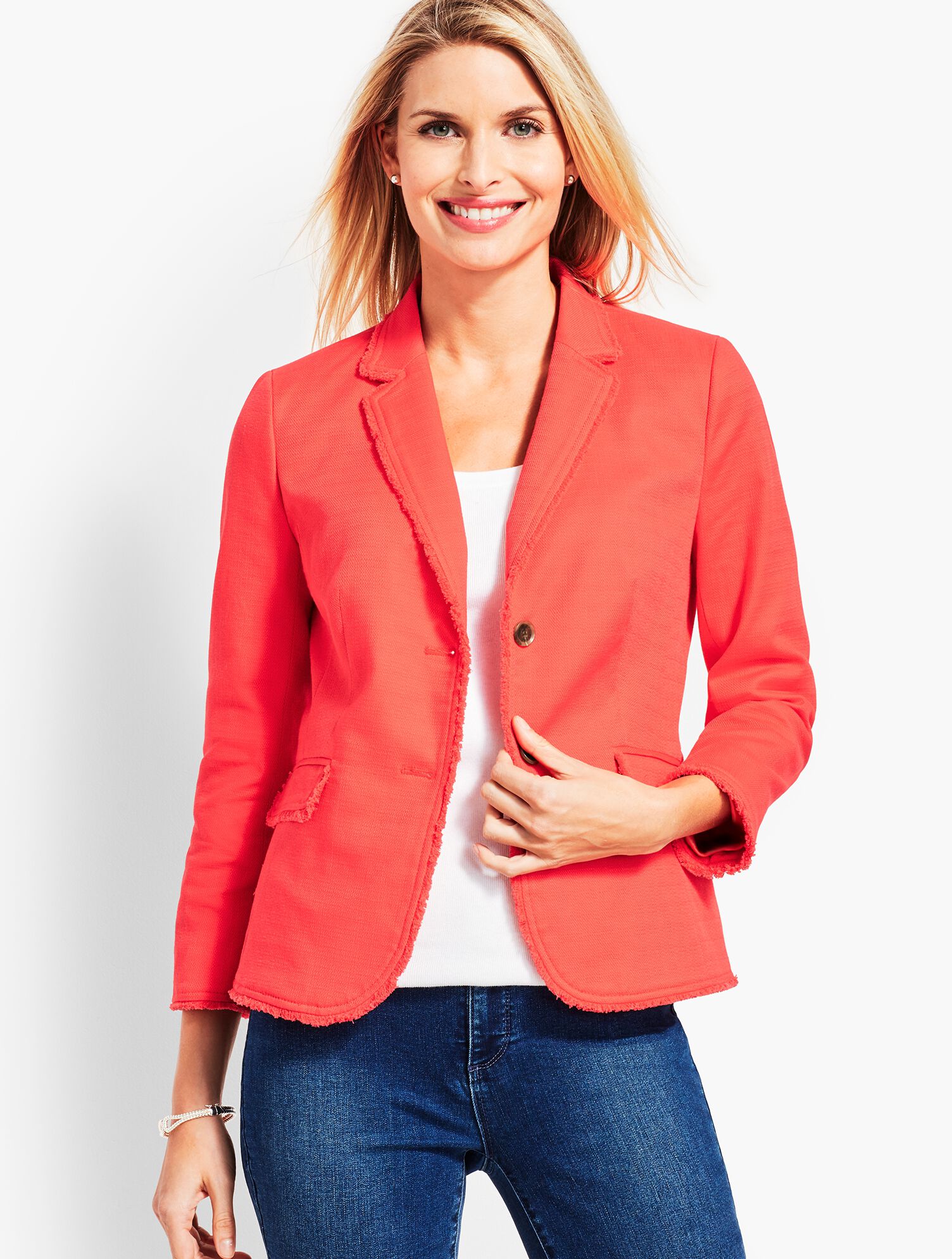 Textured Fringe Blazer