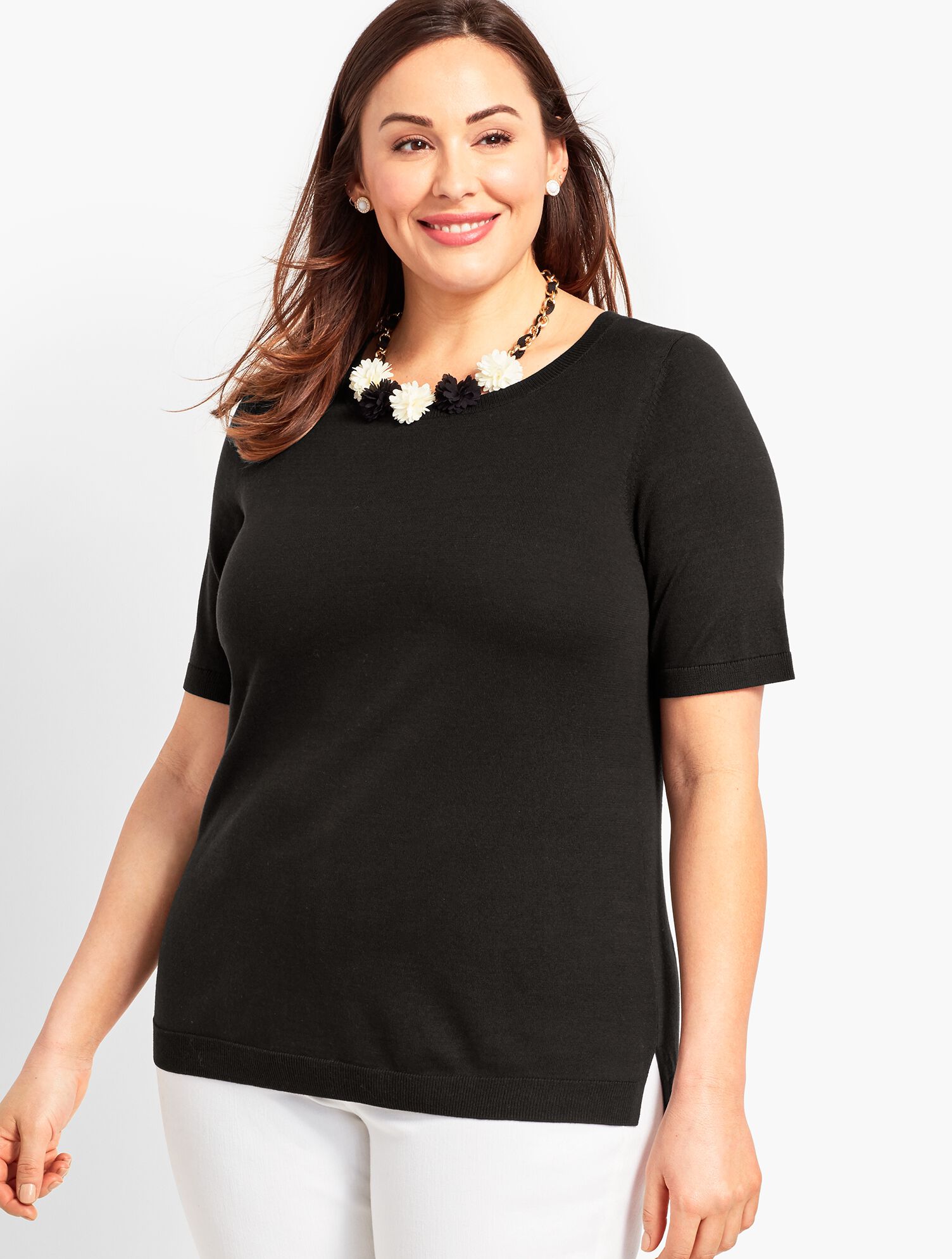 Keyhole-Back Sweater