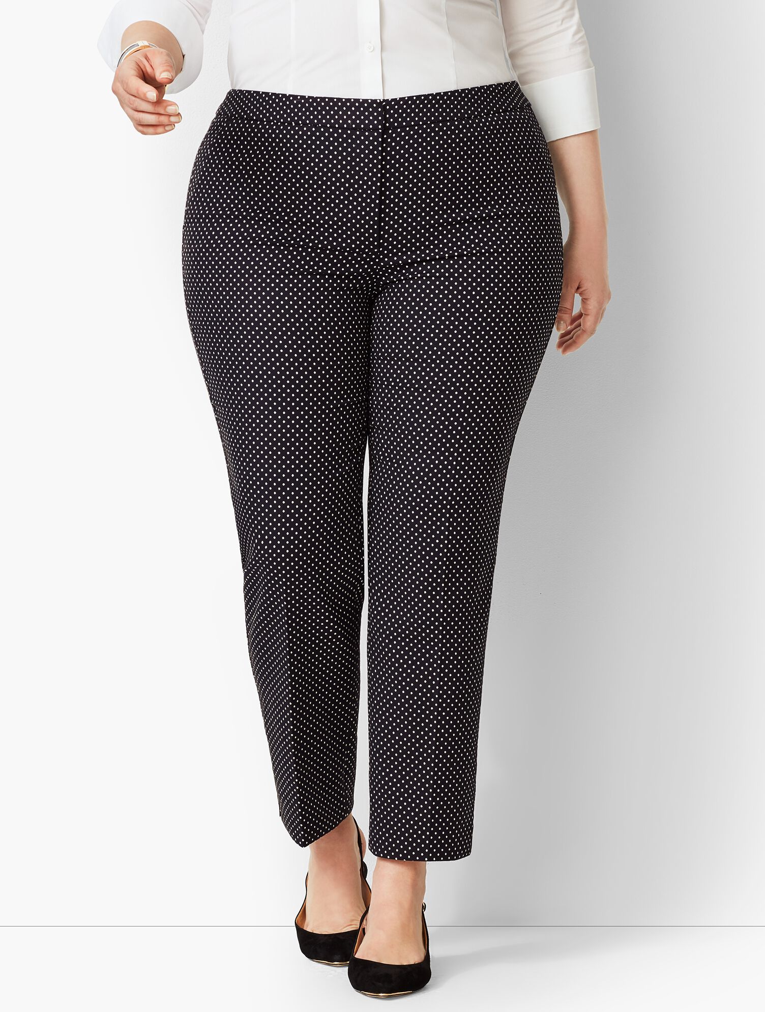 Plus Size Talbots Hampshire Ankle Pant - Dot Print