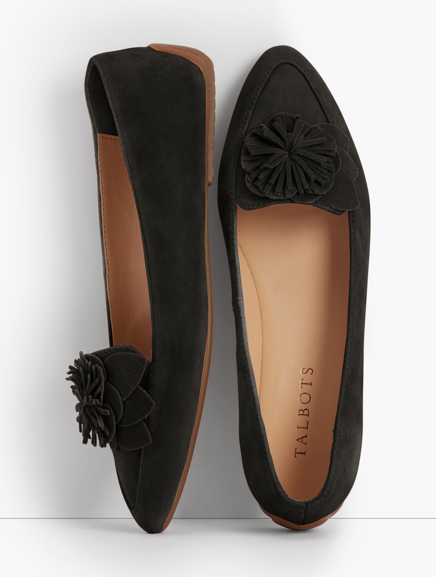 Francesca Flower Driving Moccasins- Kid-Suede