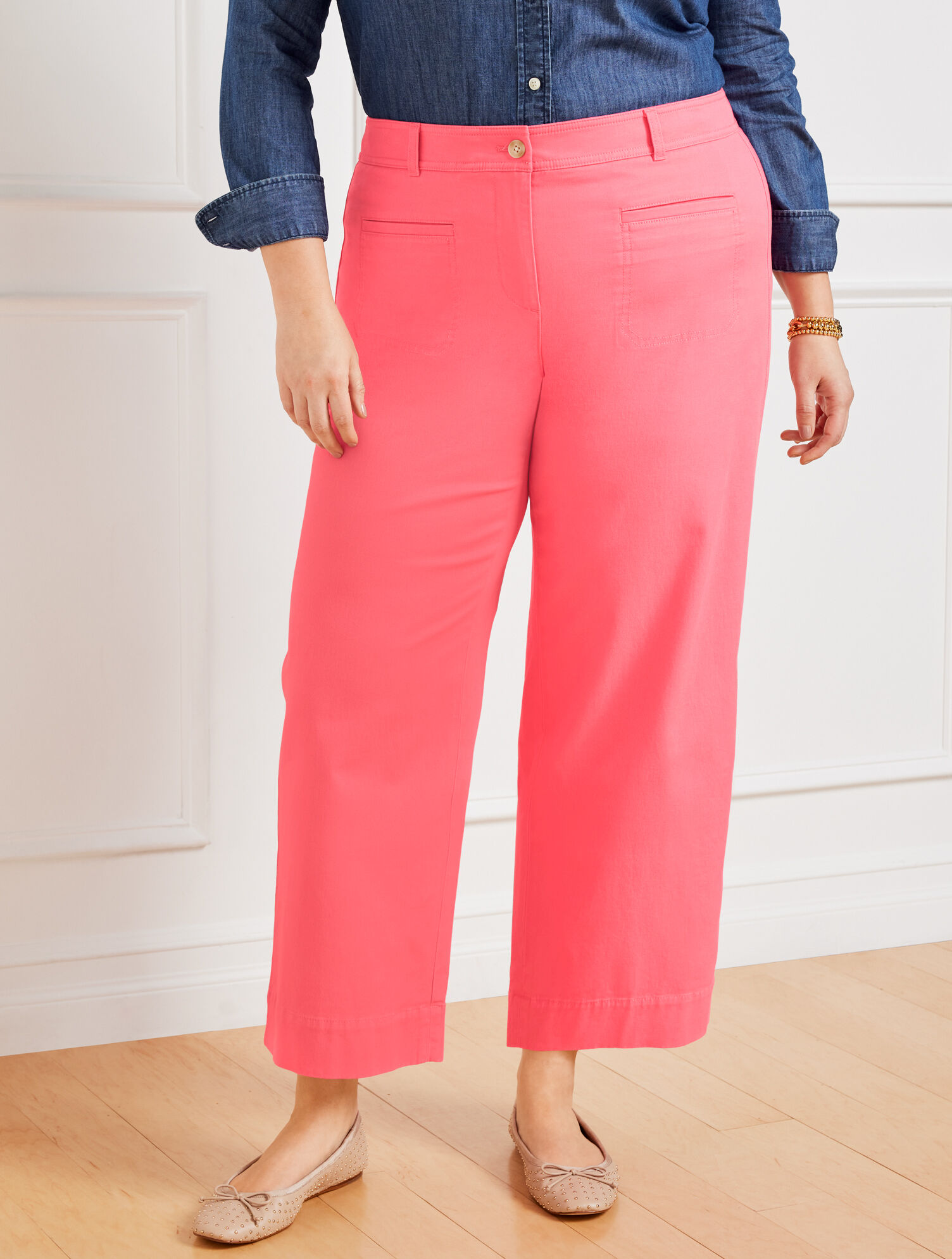 Wide Ankle Twill Pants