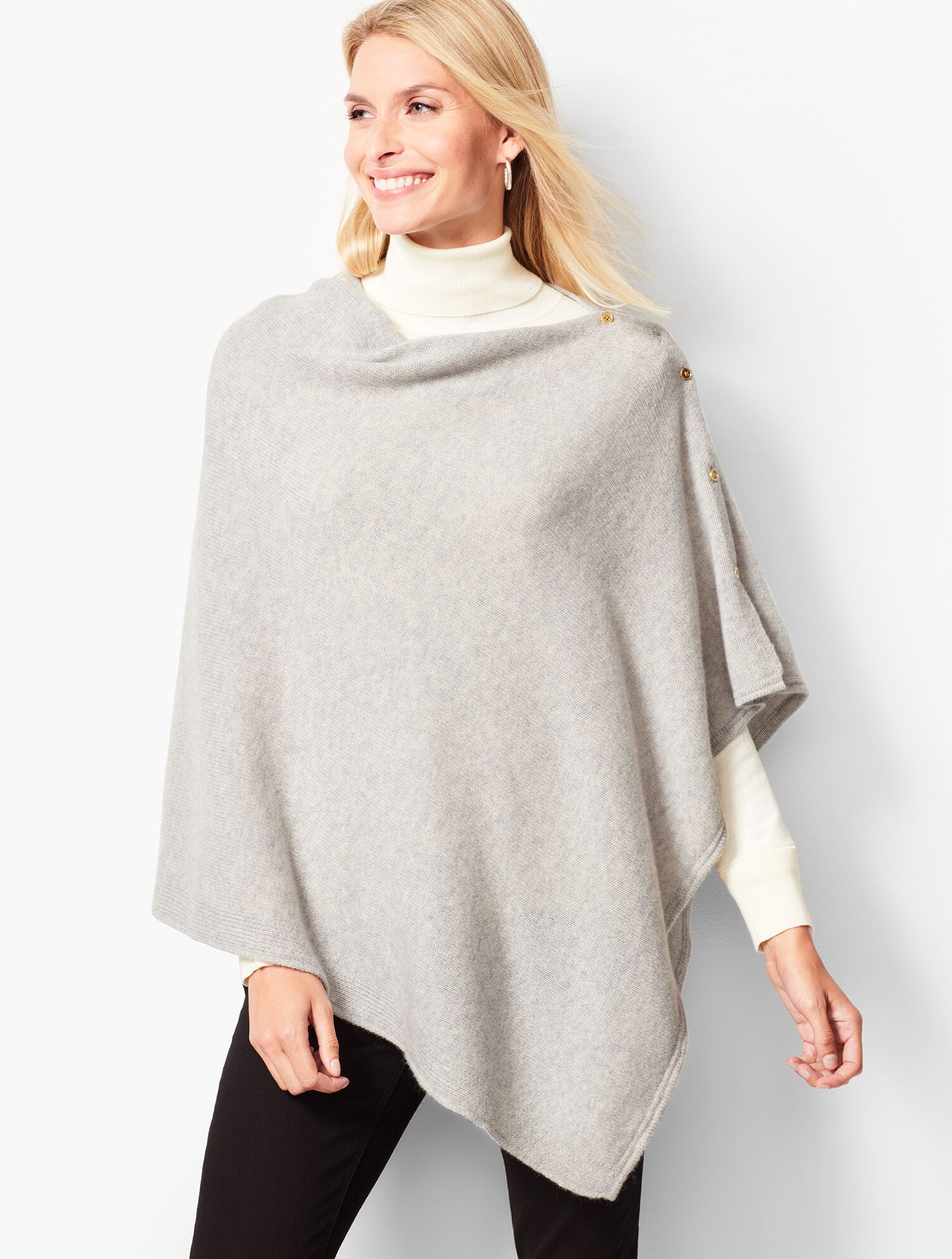 Cashmere Asymmetric Poncho