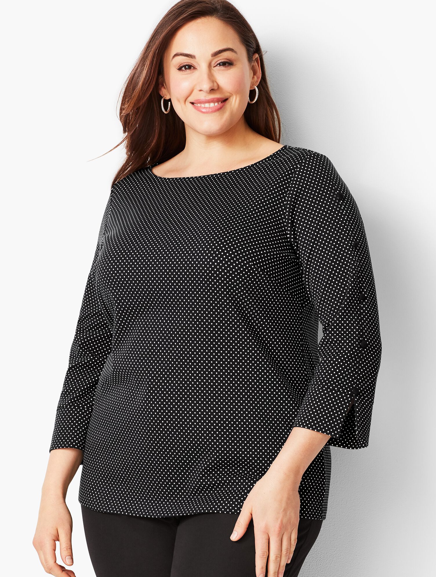 Slit-Sleeve Tee - Dot