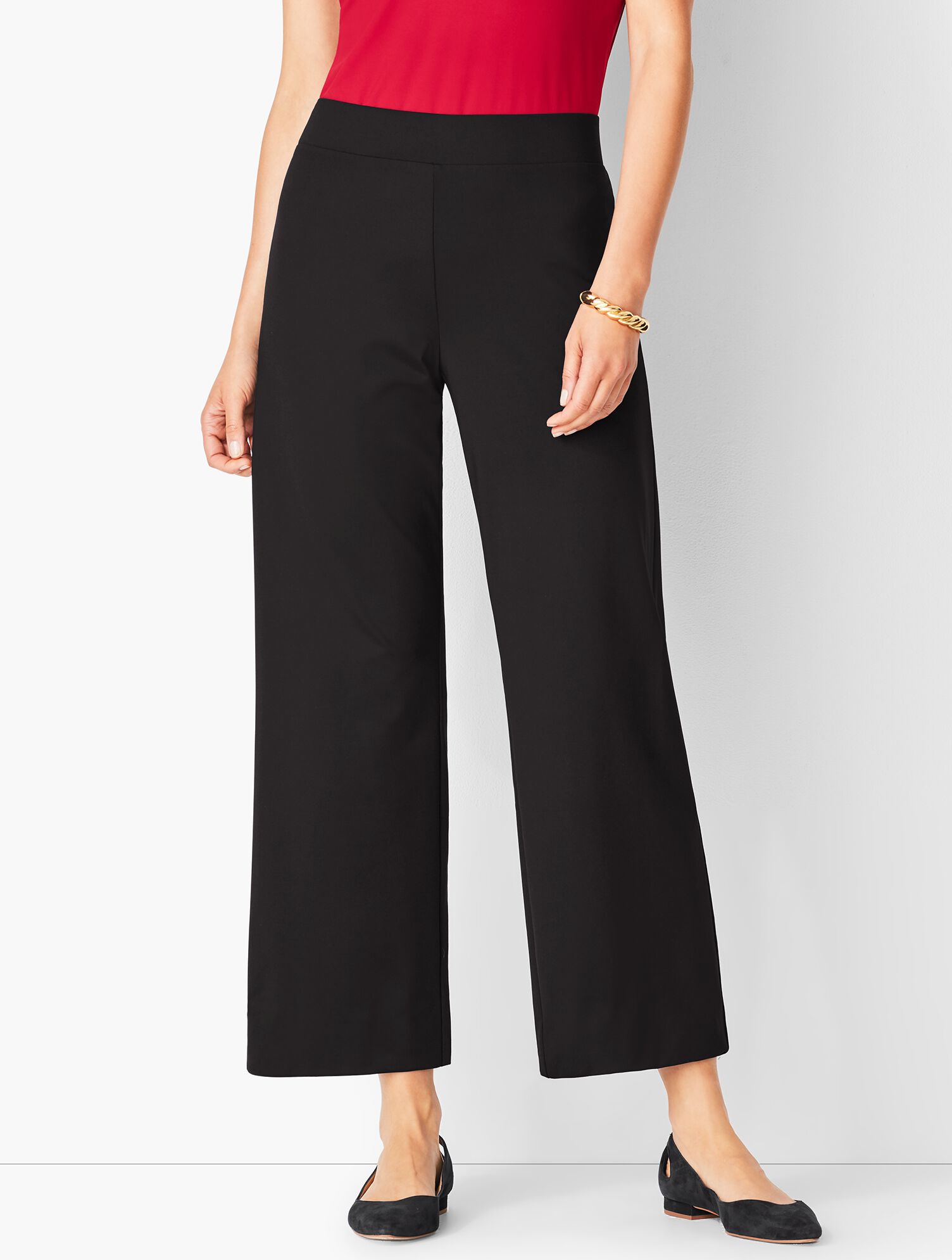 Knit Jersey Wide-Leg Pant