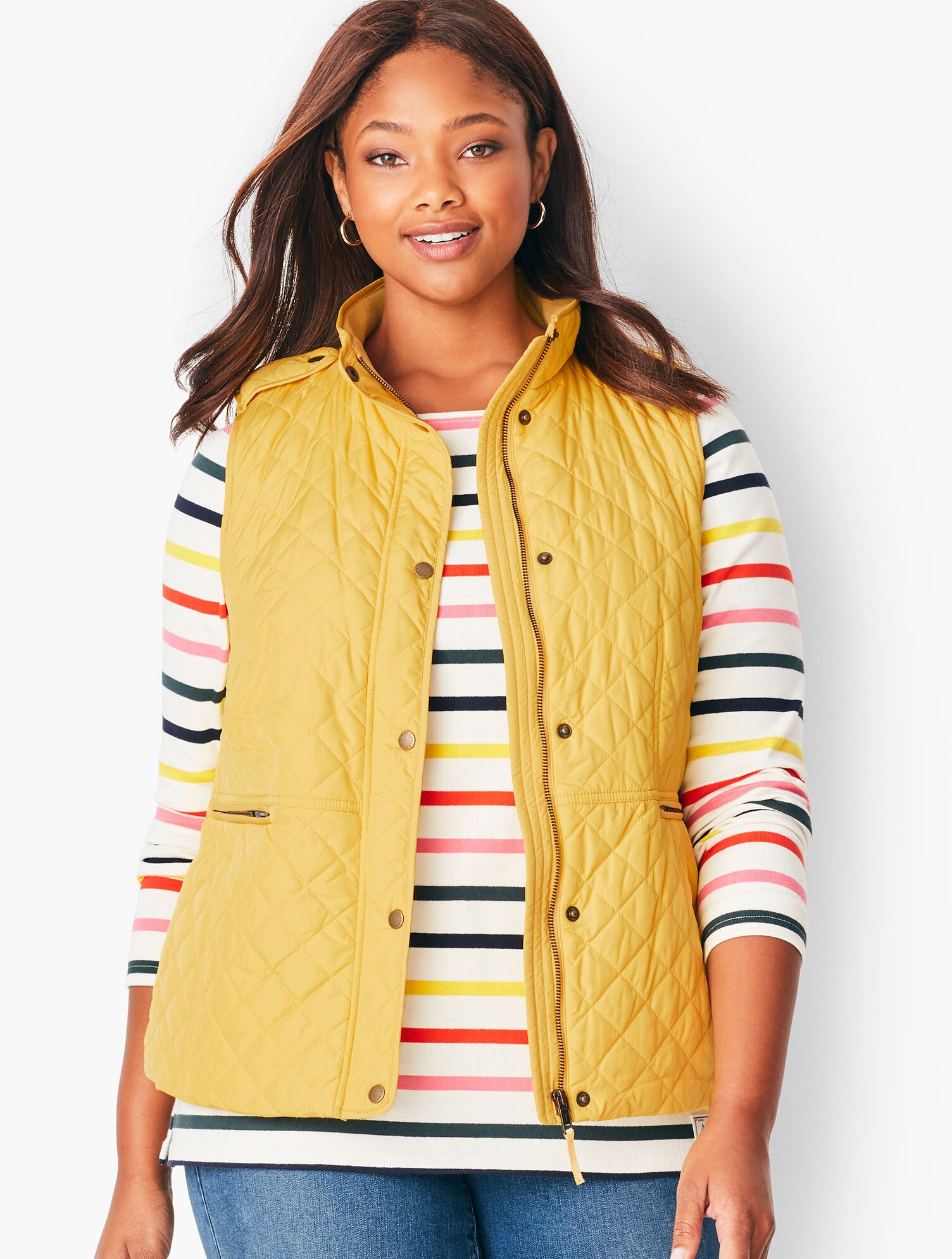 Quilted Fleece-Lined Vest