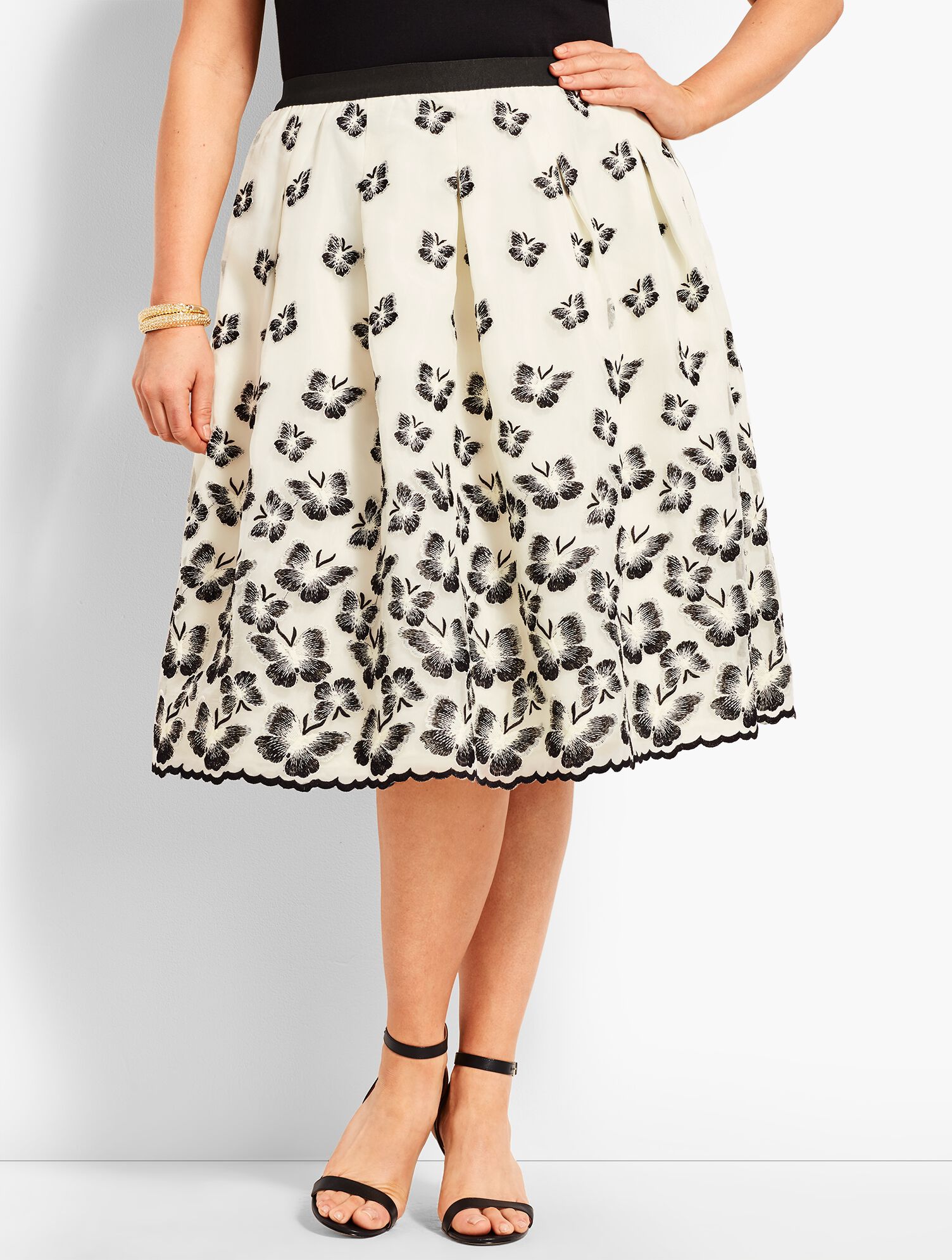 Organza Pleated Skirt
