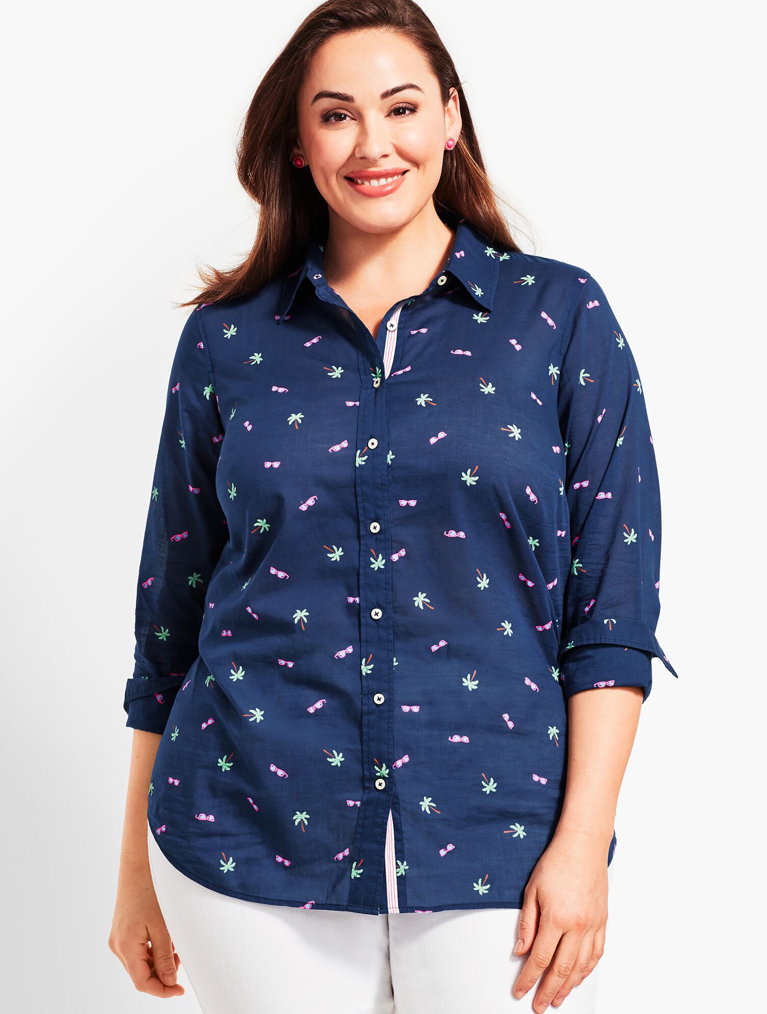Treasure Island Print Long Sleeve Shirt