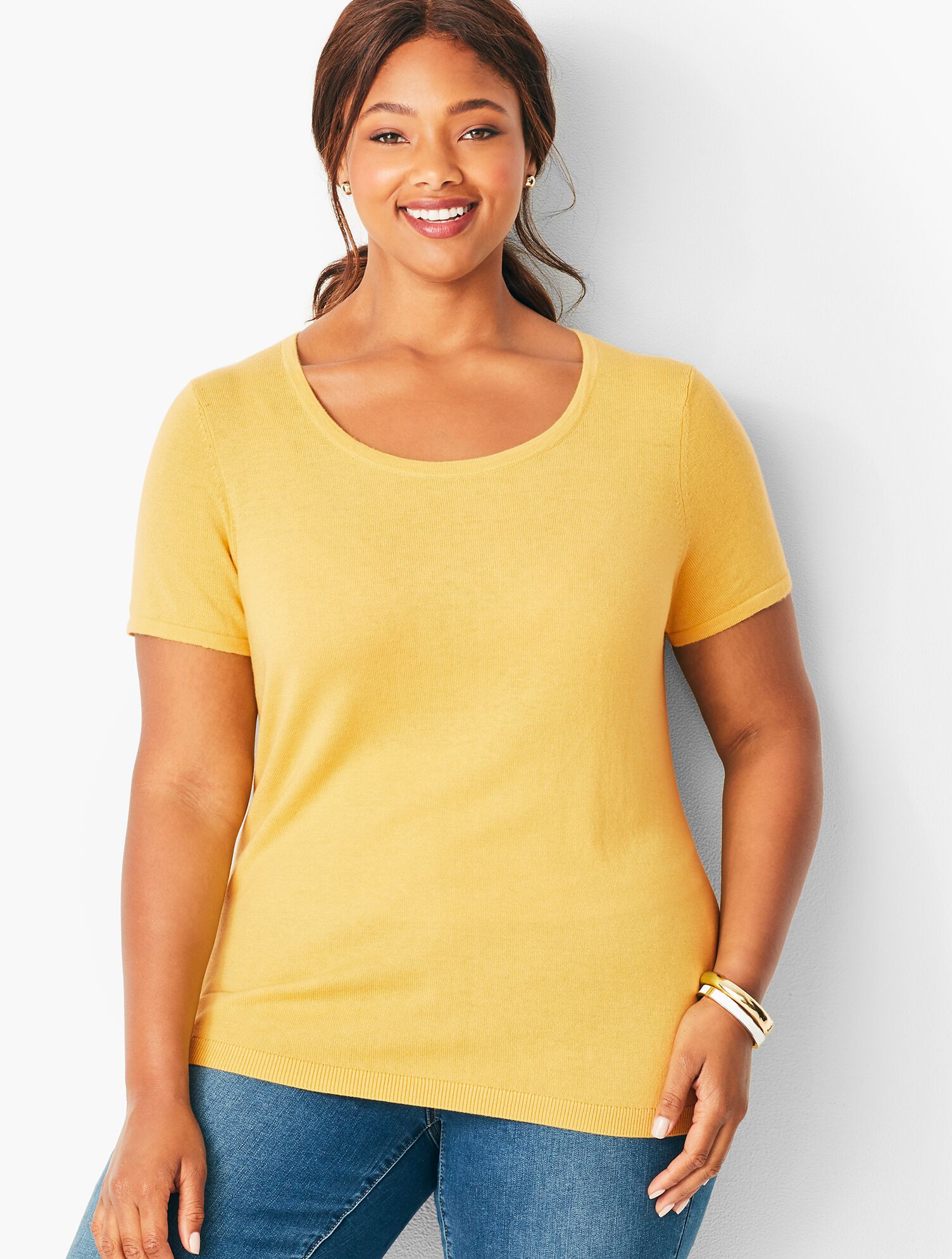 Plus Size Short Sleeve Charming Shell