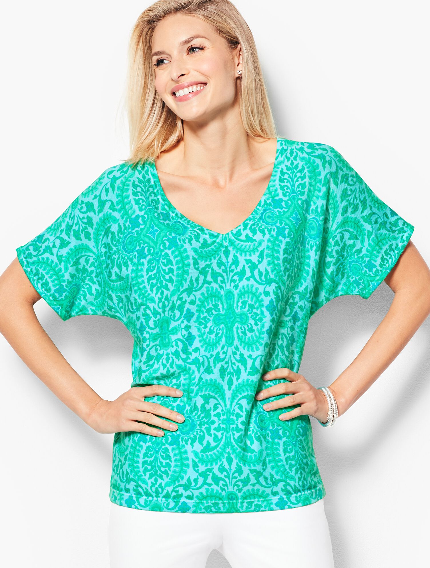 Royal Medallion V-Neck Sweater