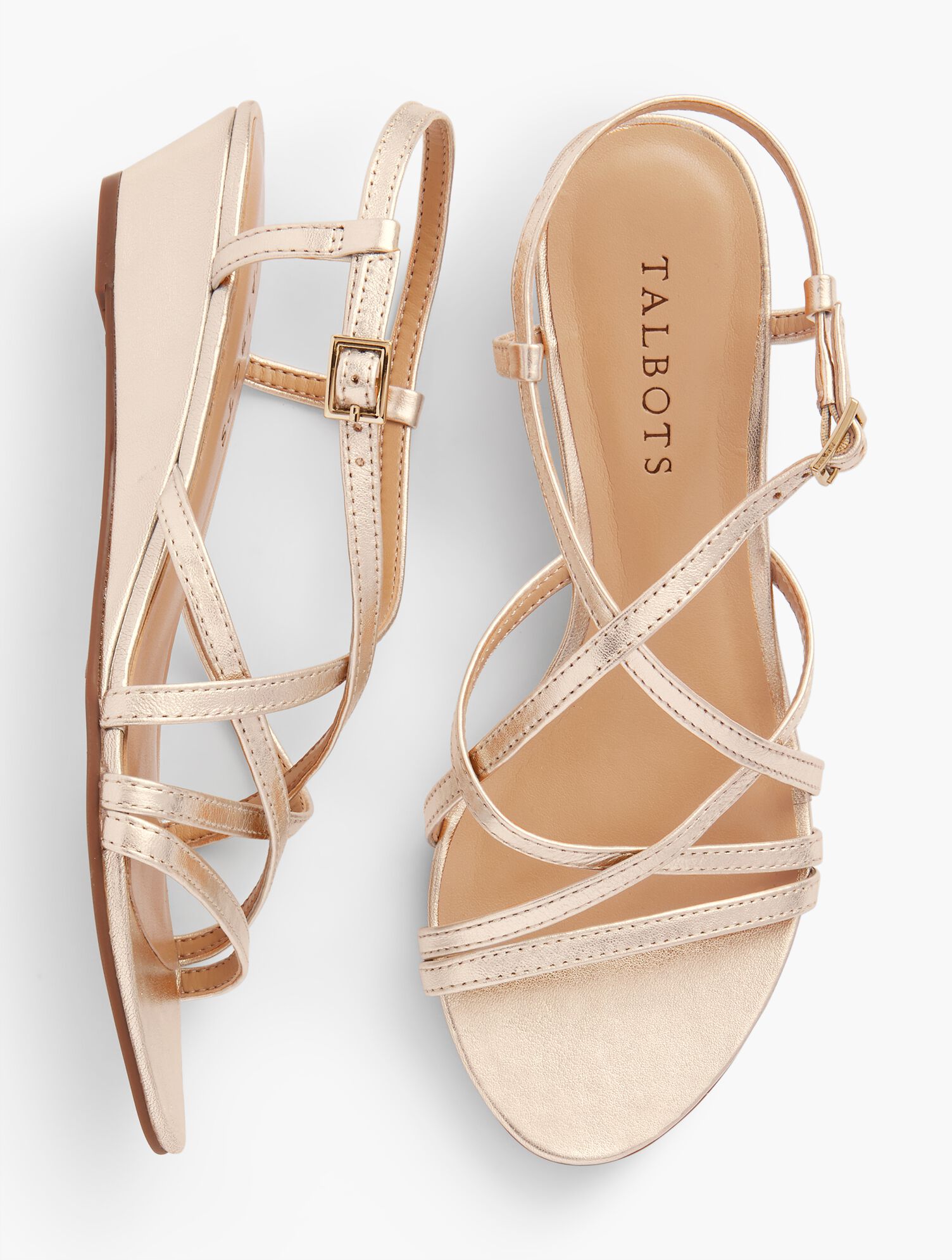 Capri Leather Sandals - Metallic