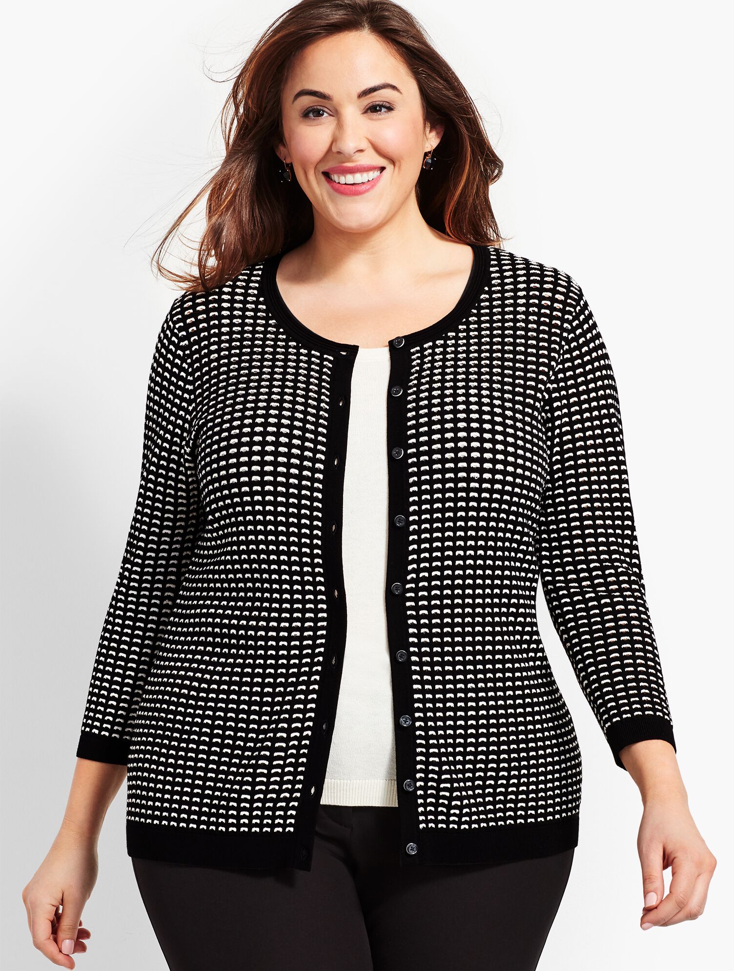 Woman Exclusive Textured-Stitch Cardigan