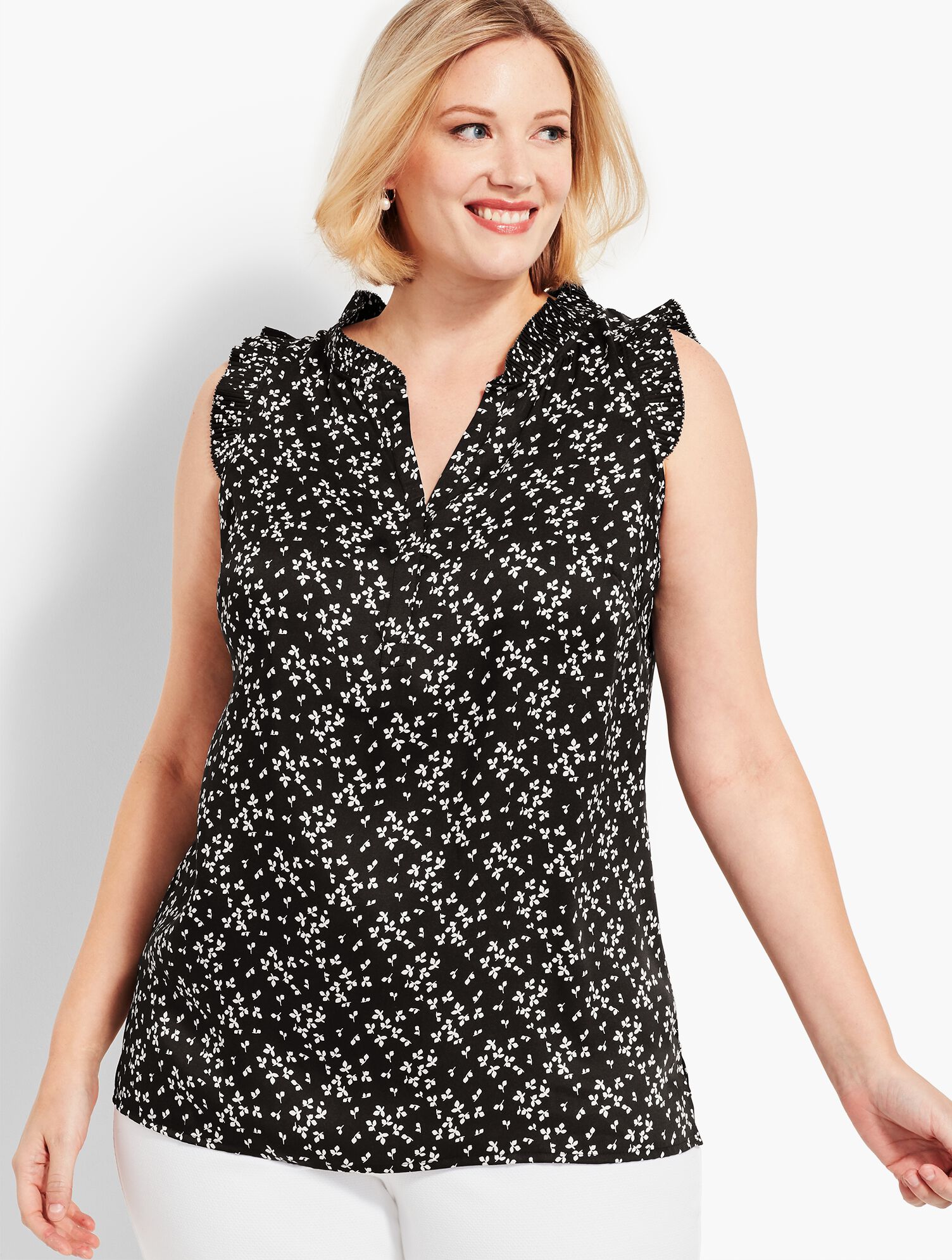 Ruffle Pleated Top