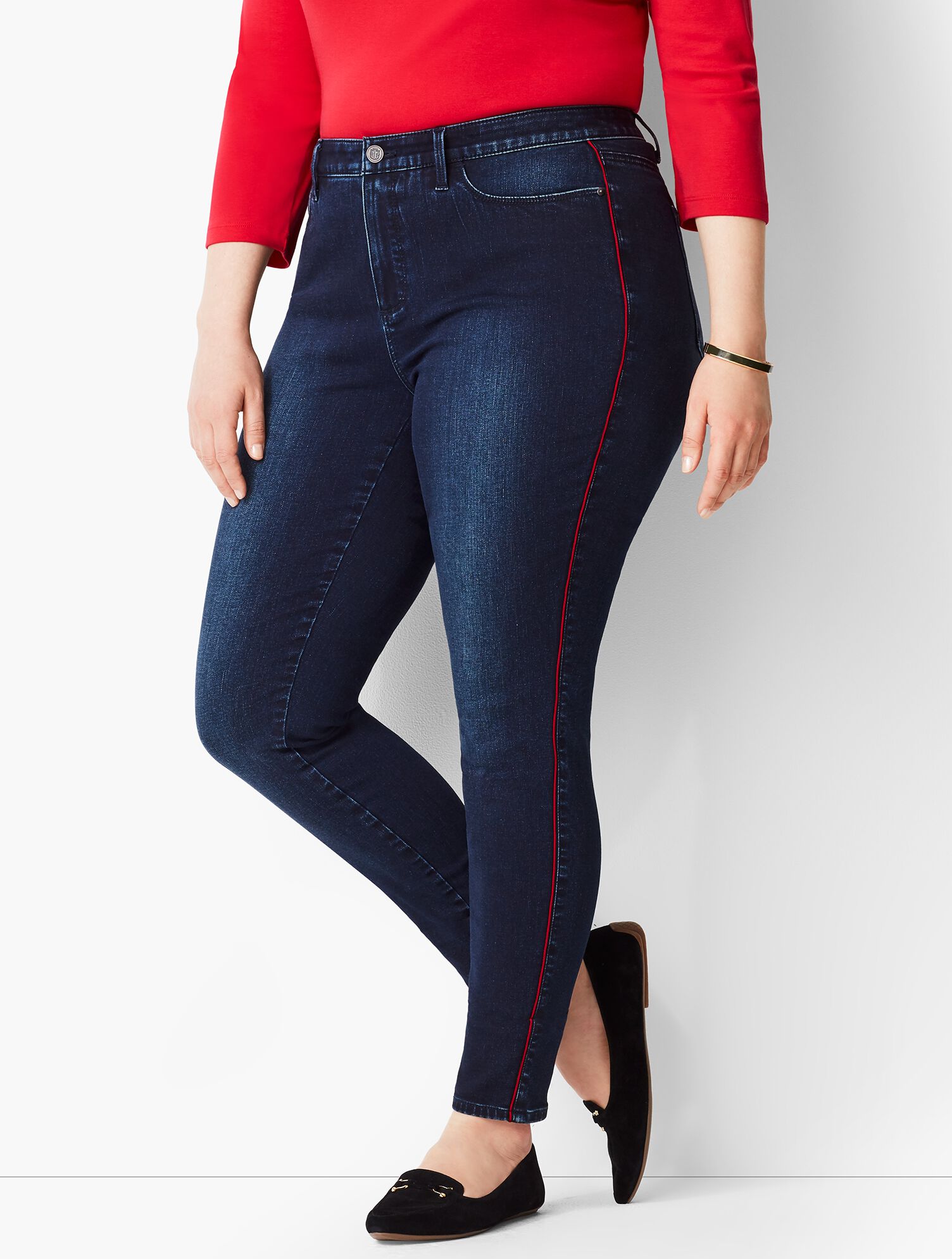 Comfort Stretch Piped Denim Jeggings