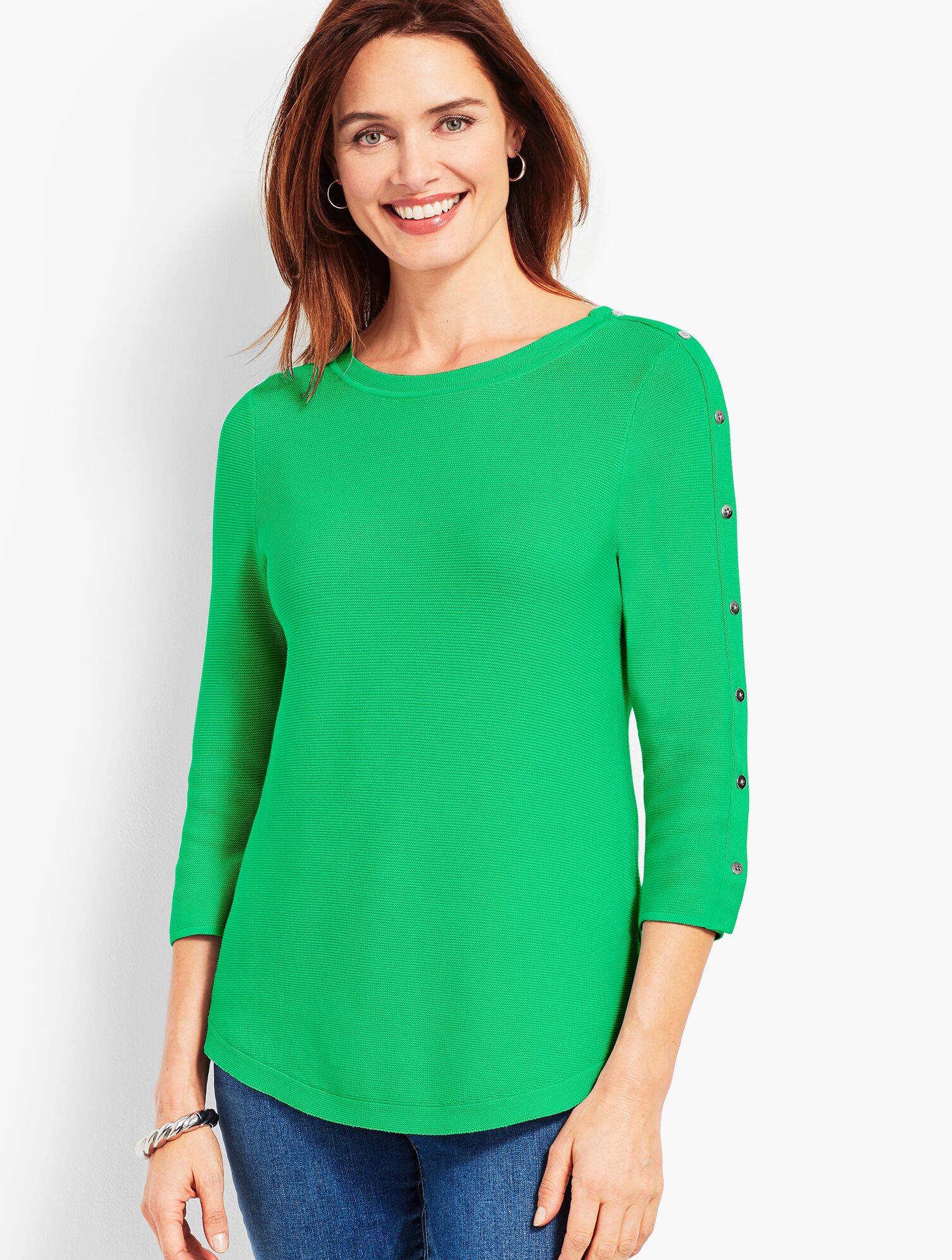 Links Button-Detailed Sweater