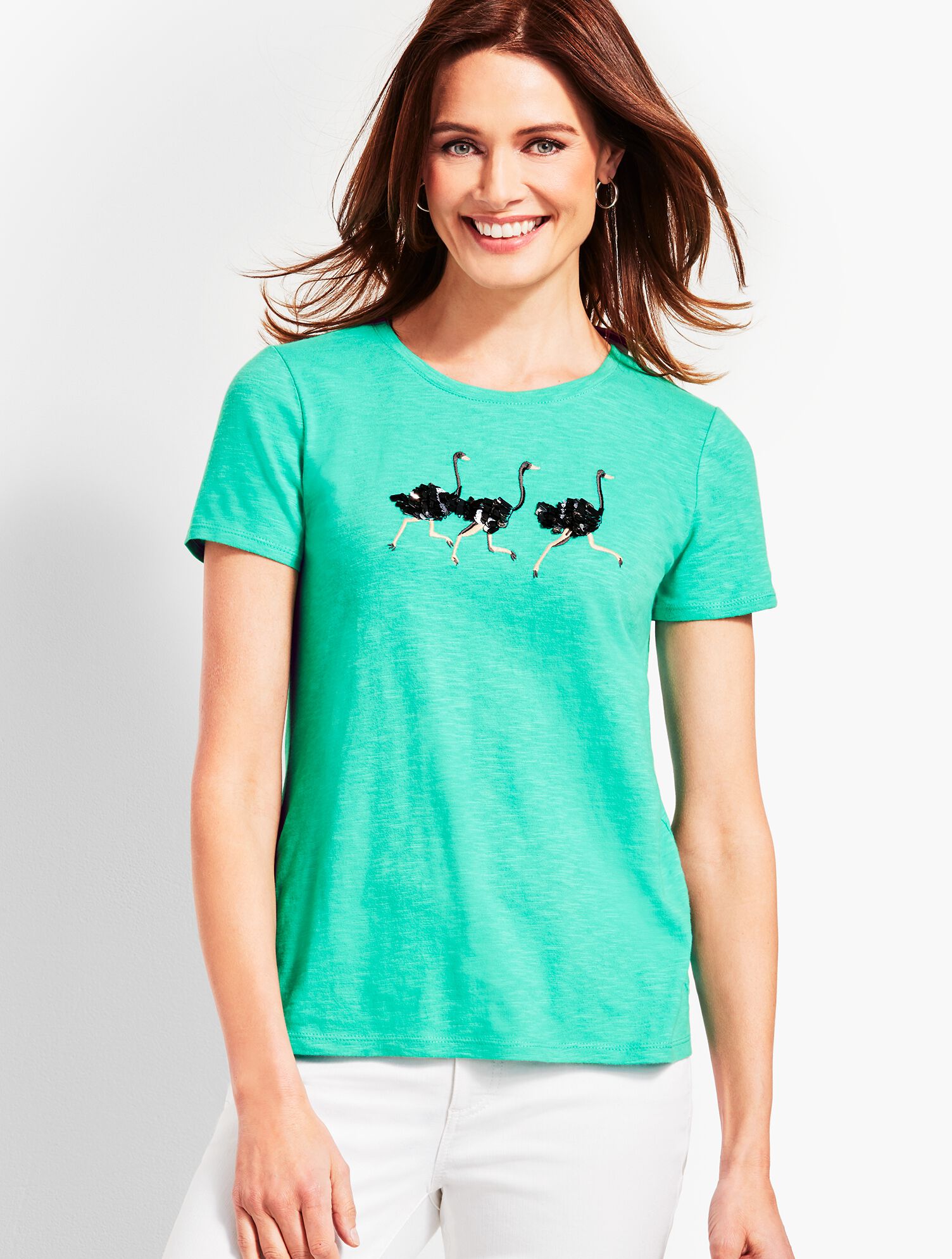 Running Ostriches Crewneck Tee