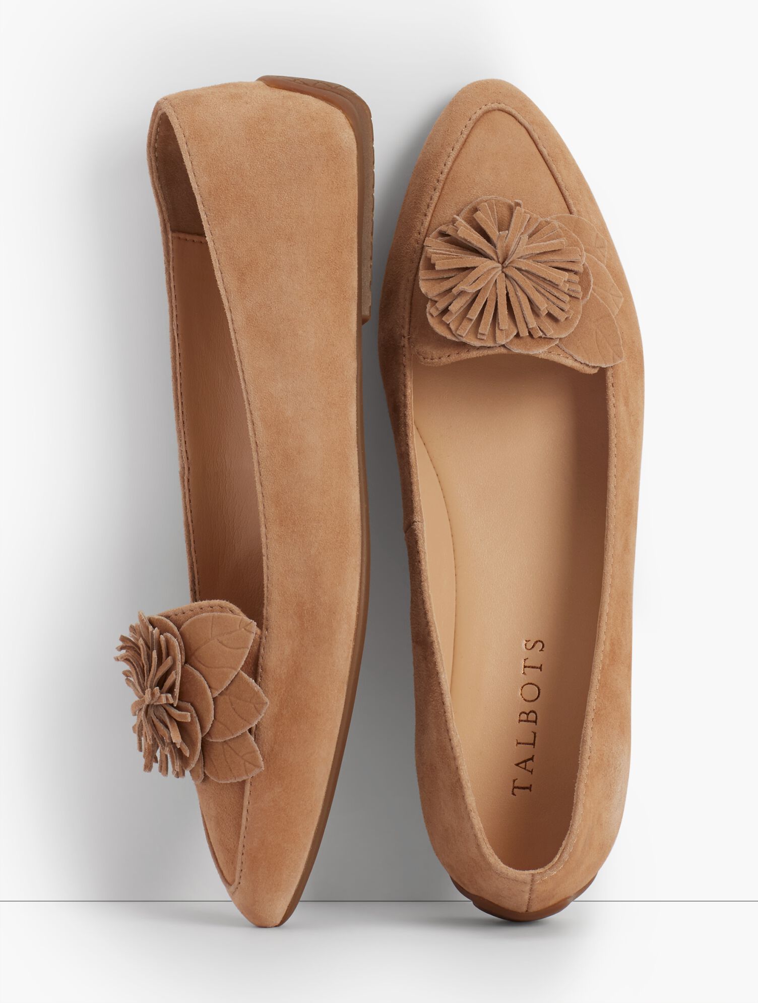 Francesca Flower Driving Moccasins- Kid-Suede