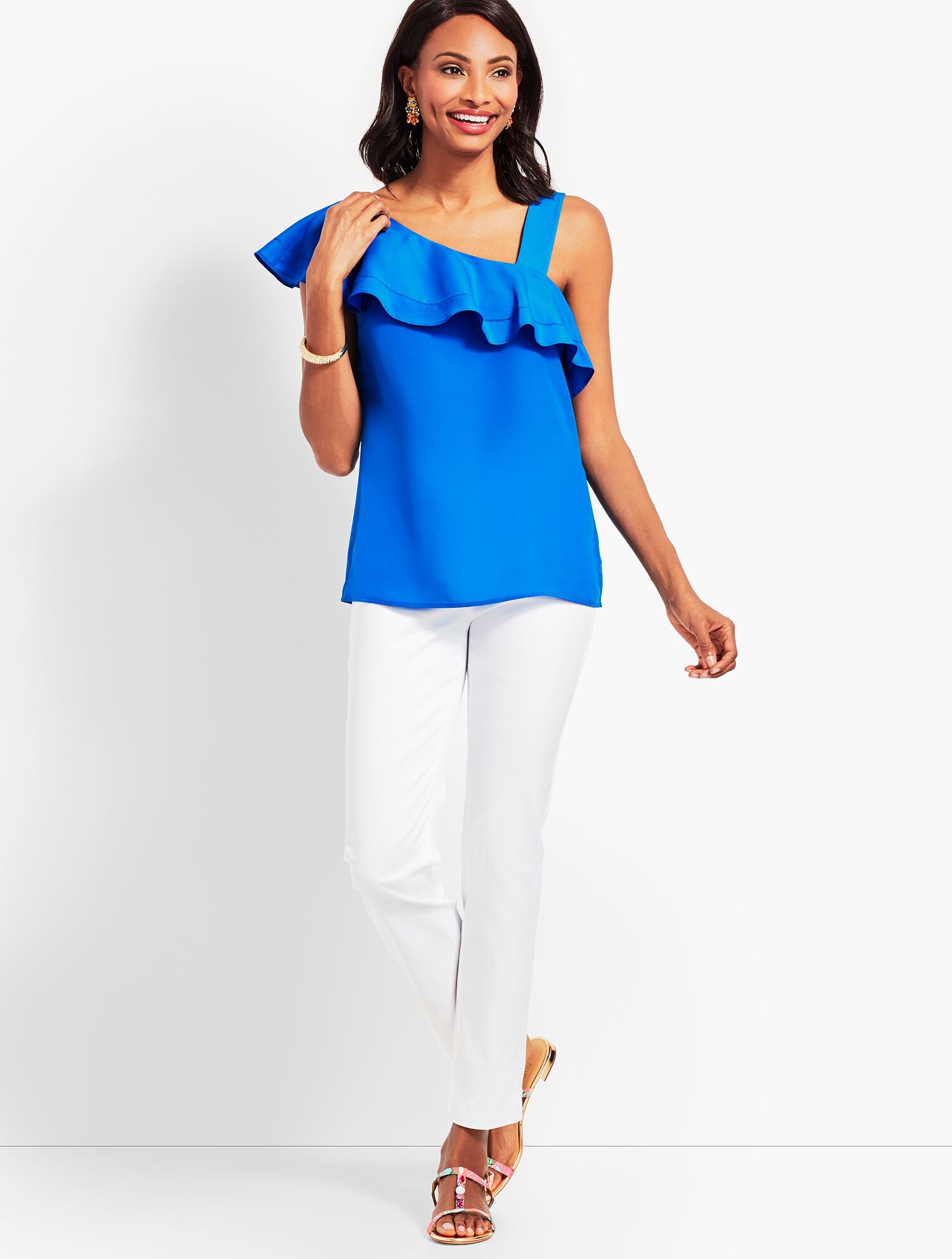 Ruffled One-Shoulder Top