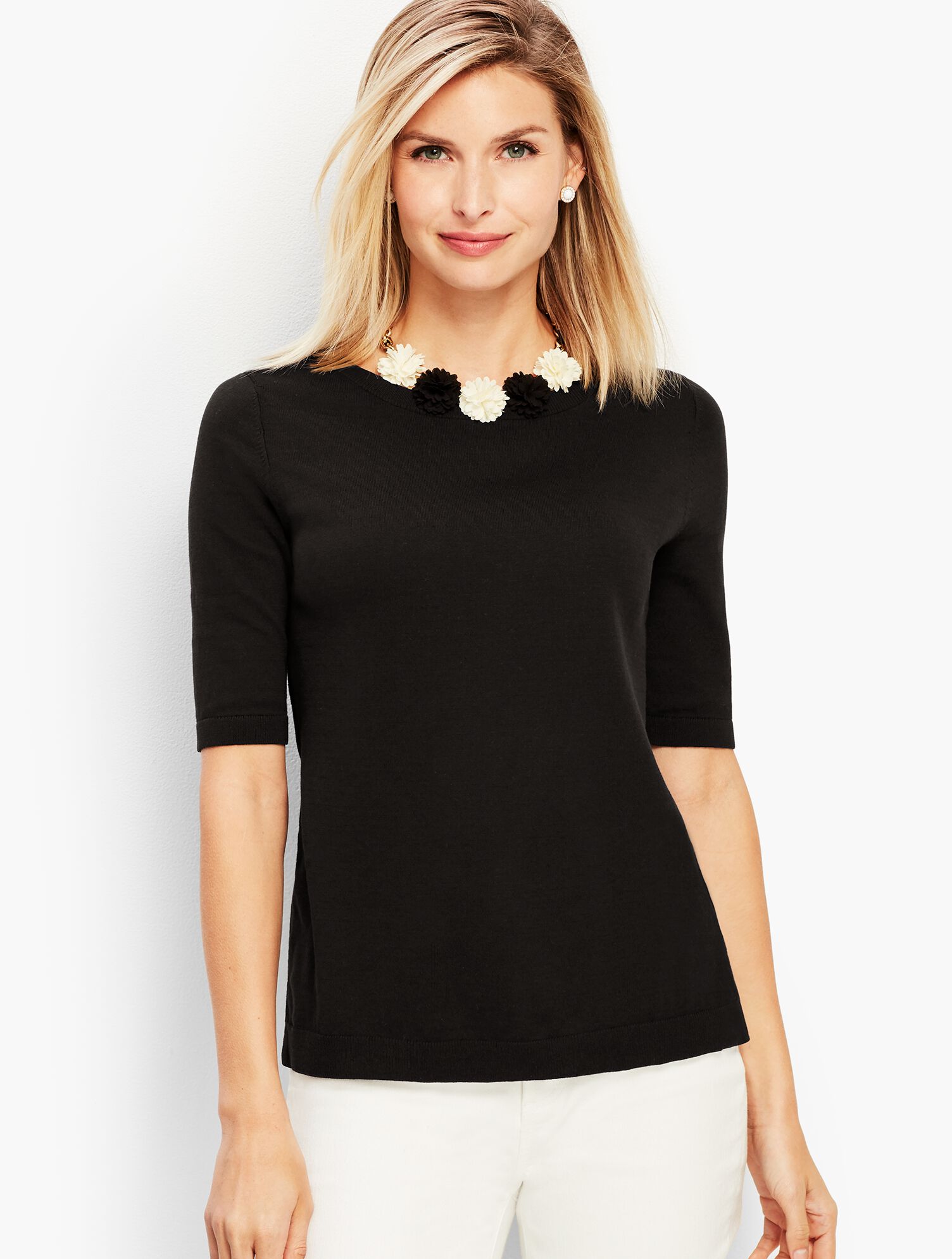 Keyhole-Back Sweater