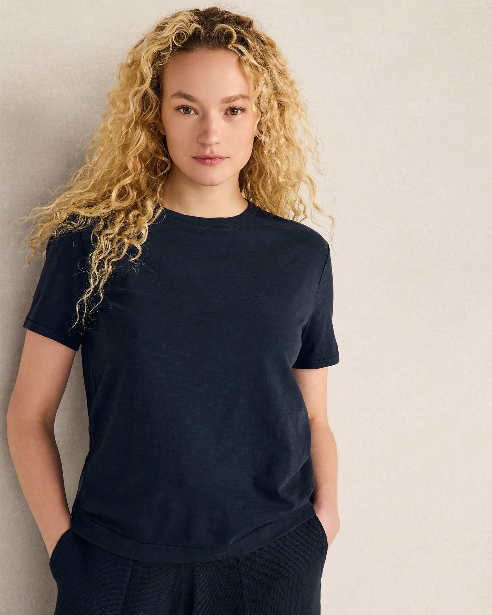 Organic Cotton Slub Jersey Short Sleeve Tee