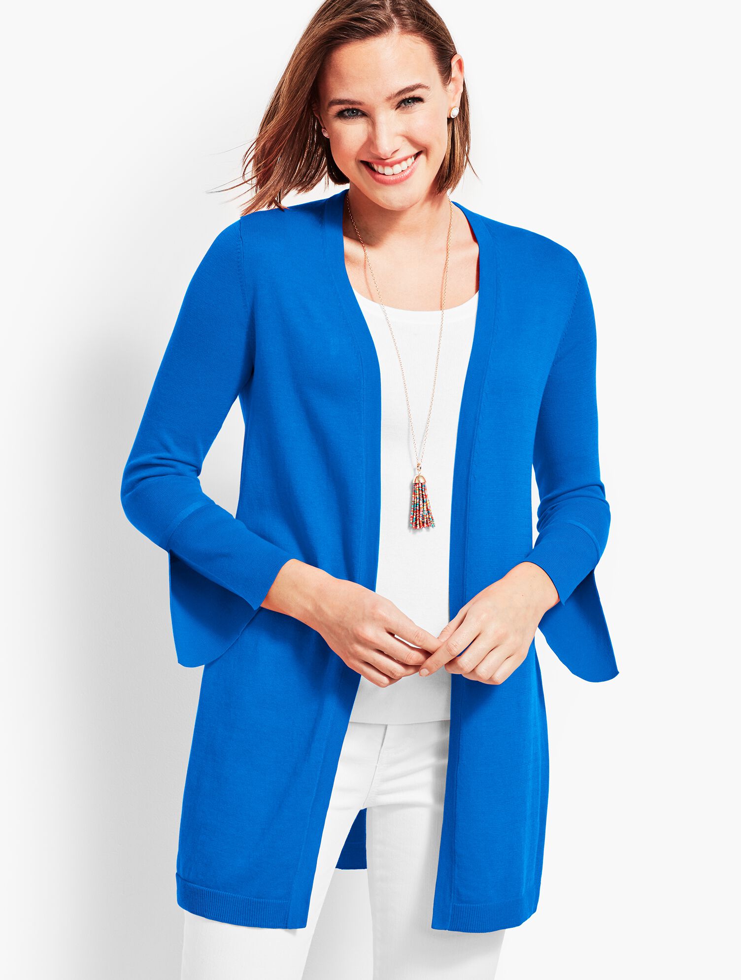 Long Tie-Cuff Cardigan