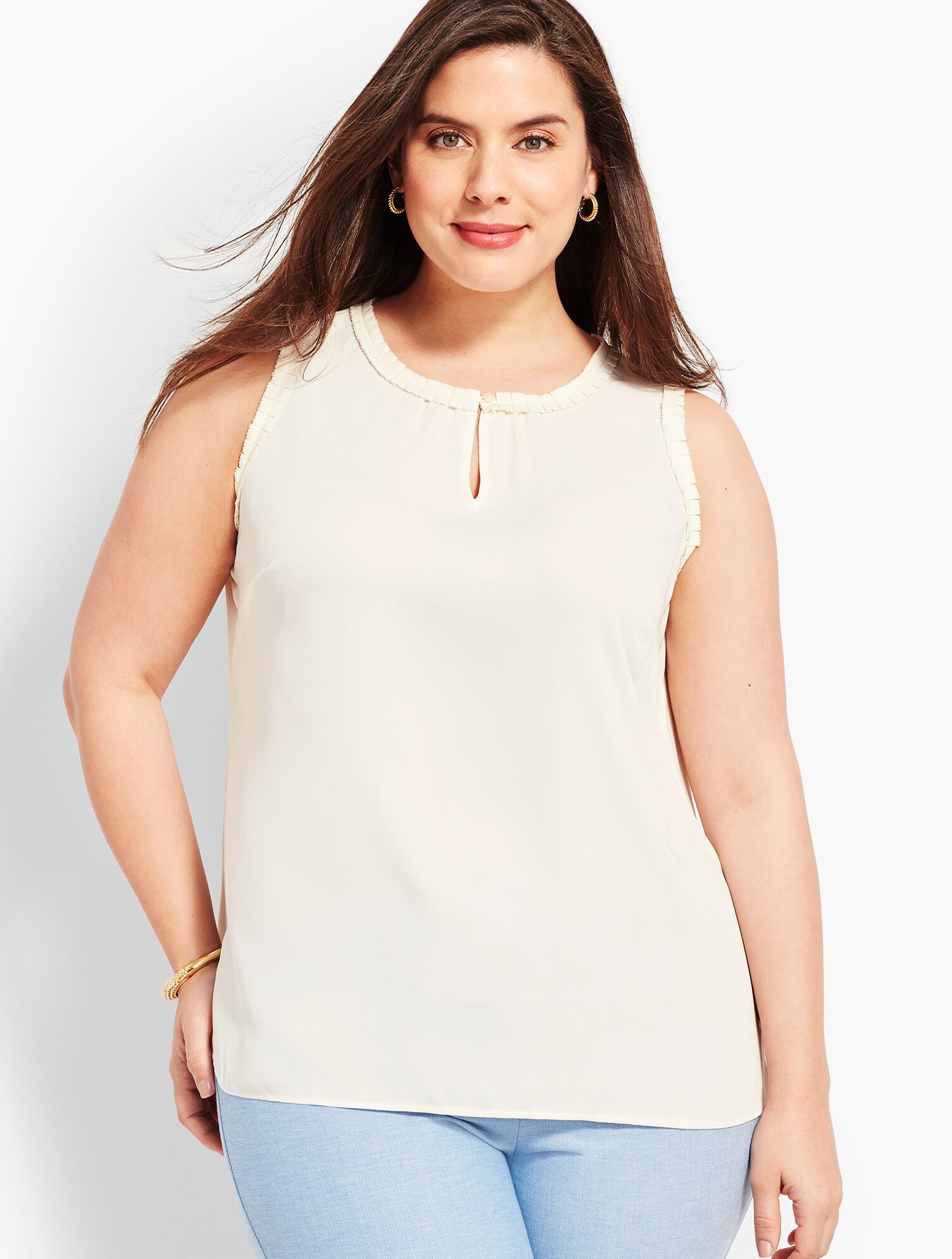 Ruffle-Neck Shell