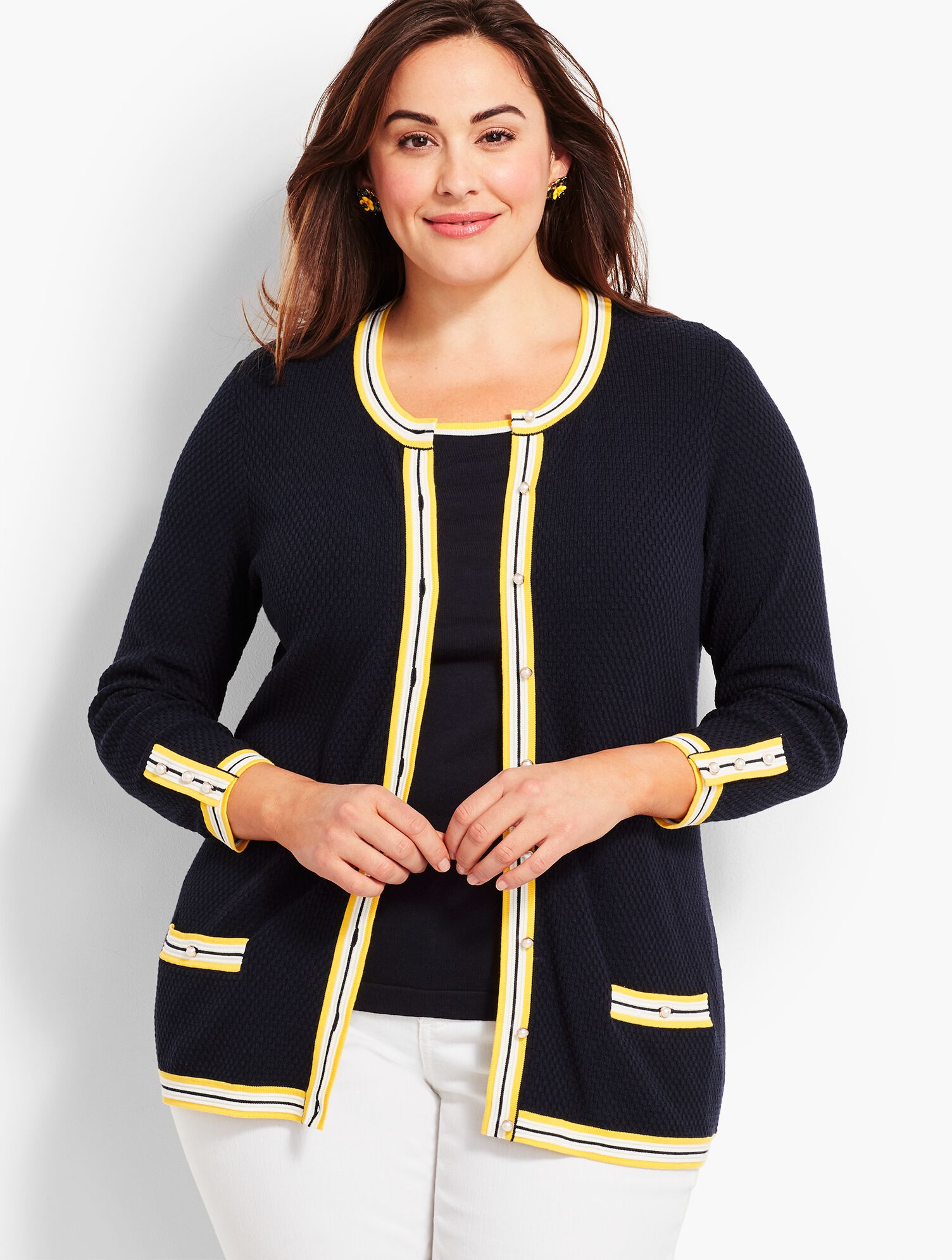 Tipped Cardigan