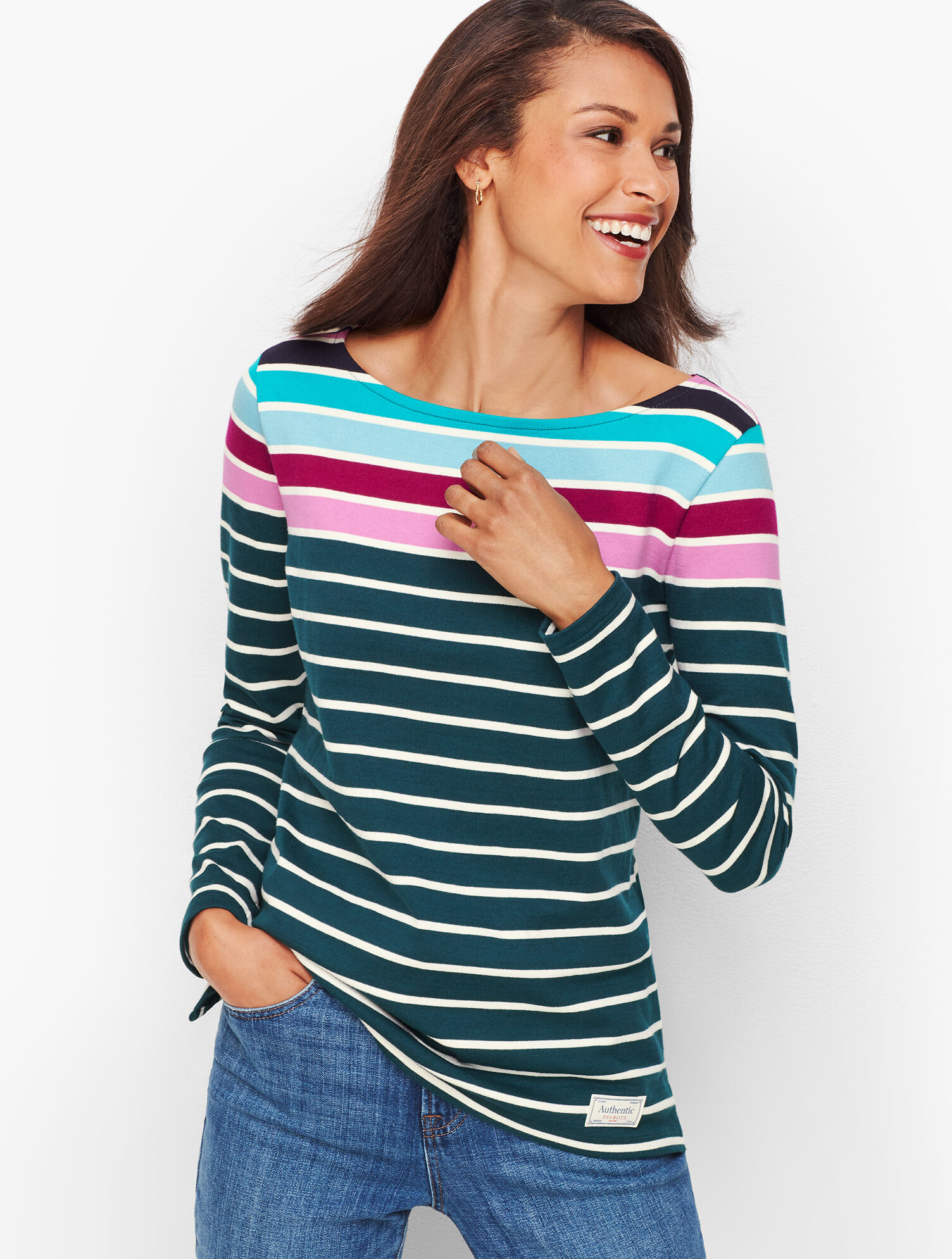 Authentic Talbots Tee - Wellington Stripe
