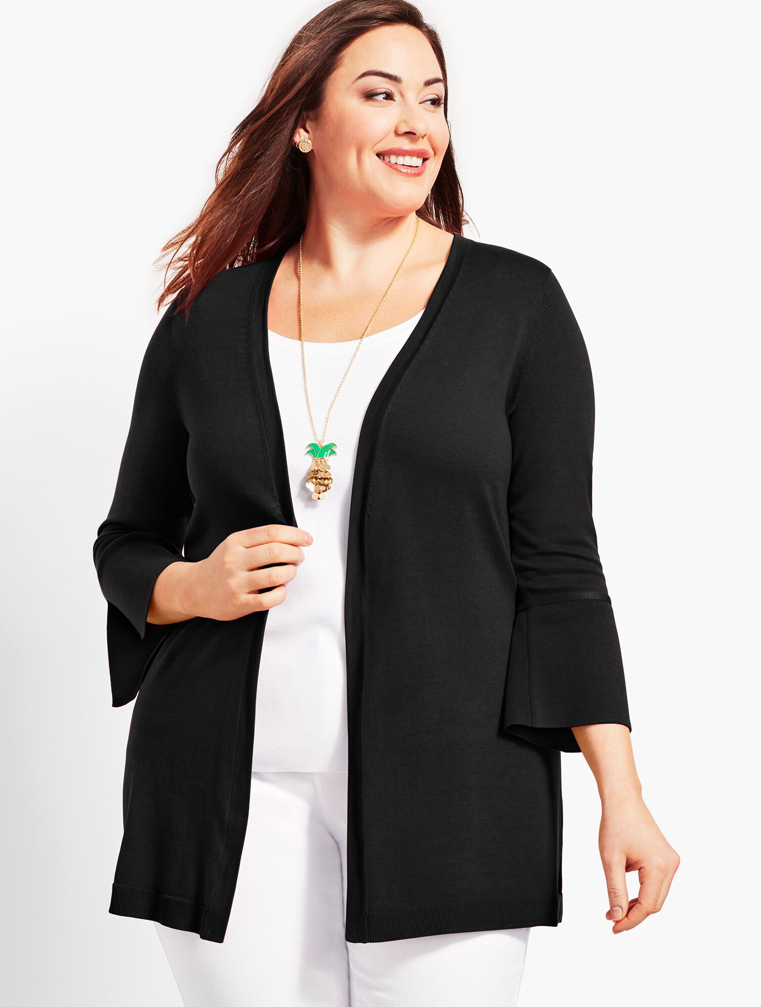 Long Tie-Cuff Cardigan