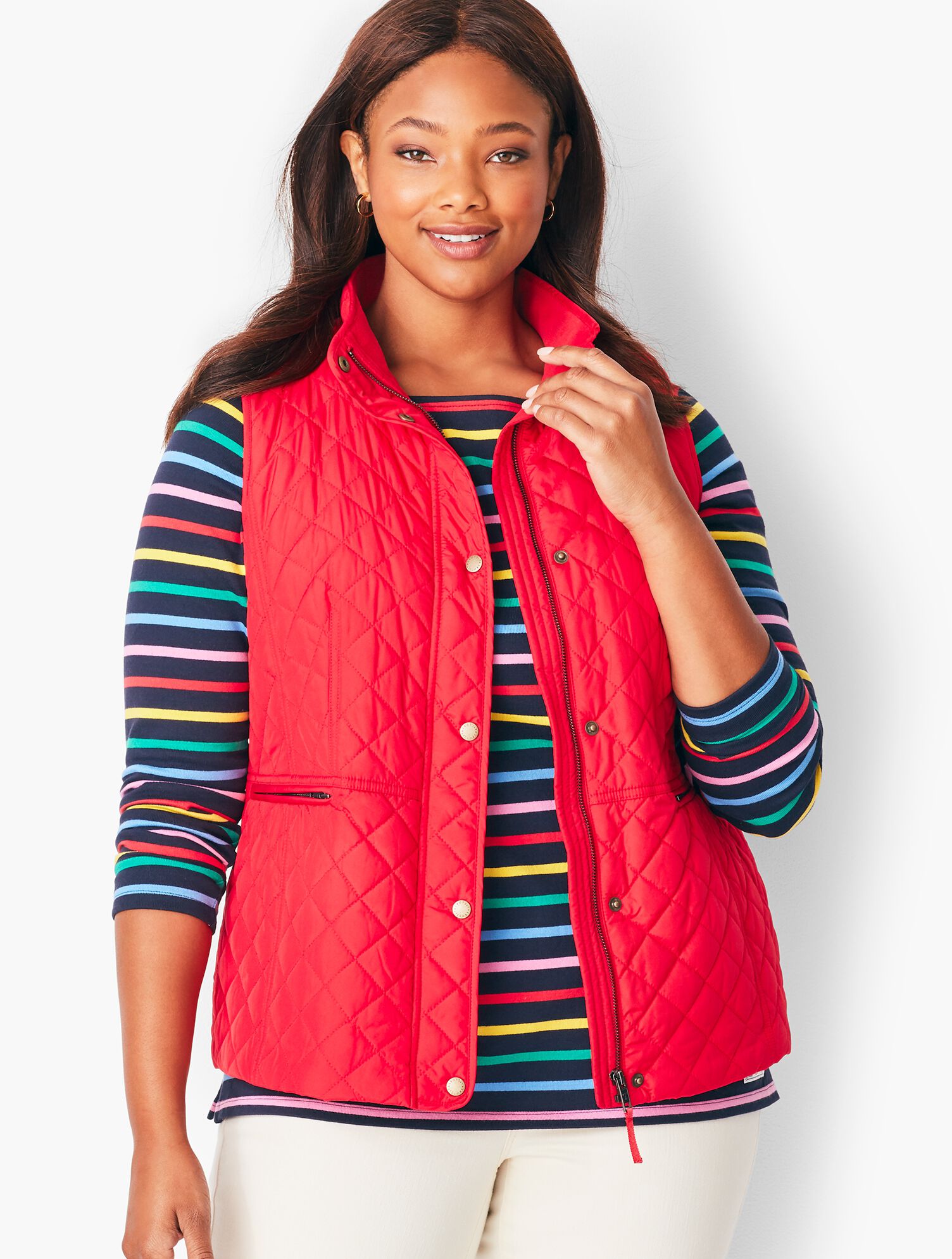 Quilted Fleece-Lined Vest