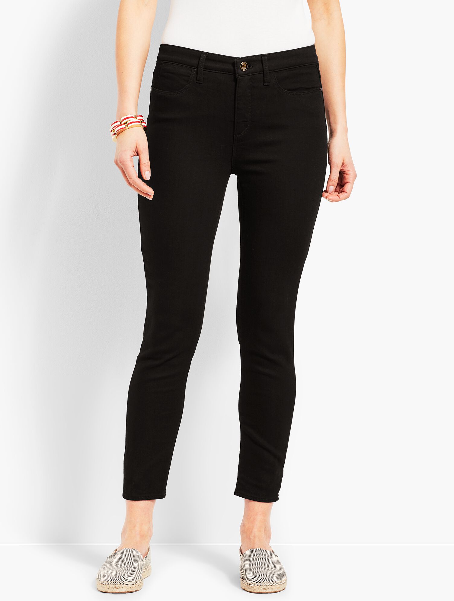 Denim Jegging Crop- Black