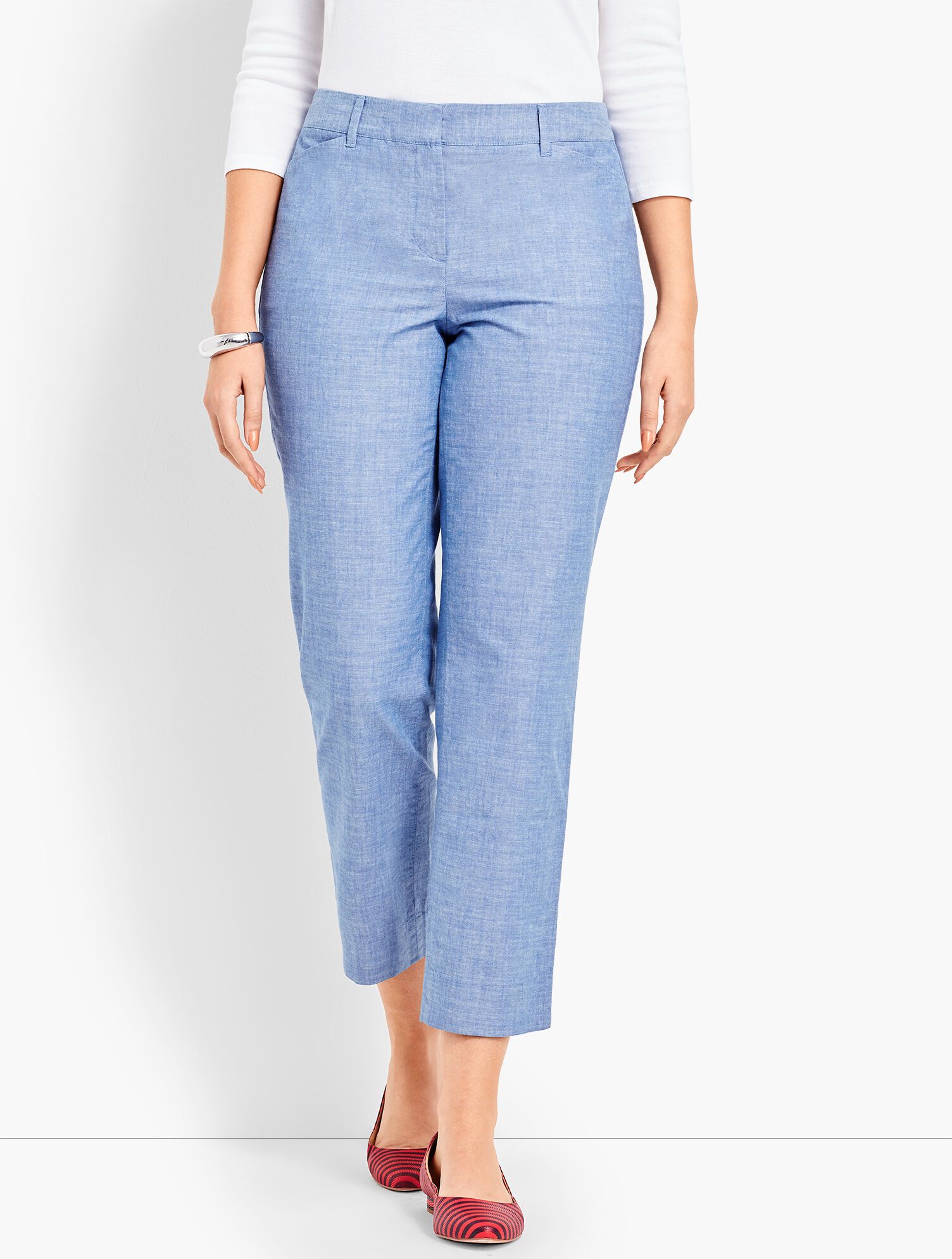 The Perfect Crop - Curvy Fit/Chambray